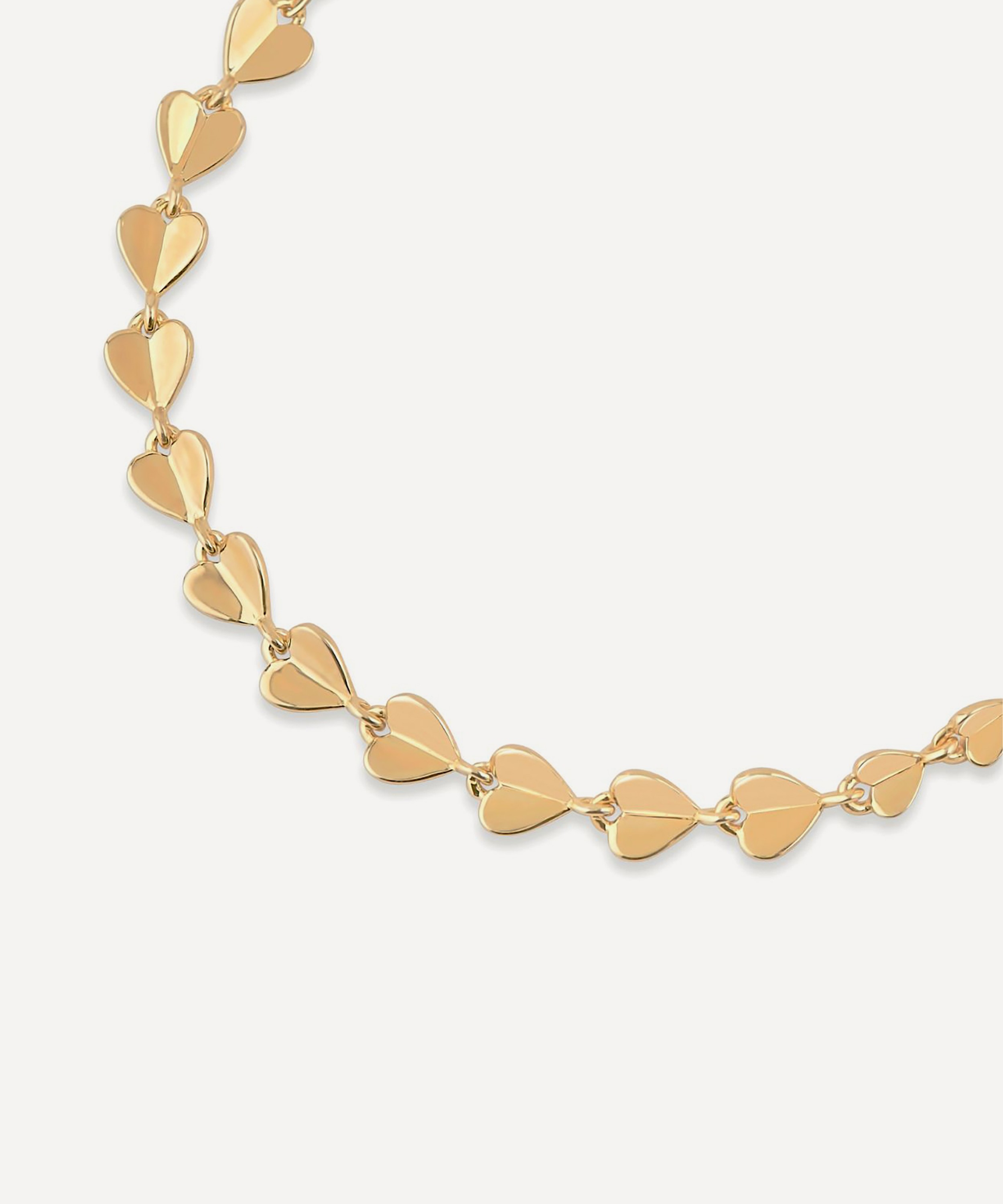 Dinny Hall - 9ct Gold Folded Heart Linked Bracelet image number 2