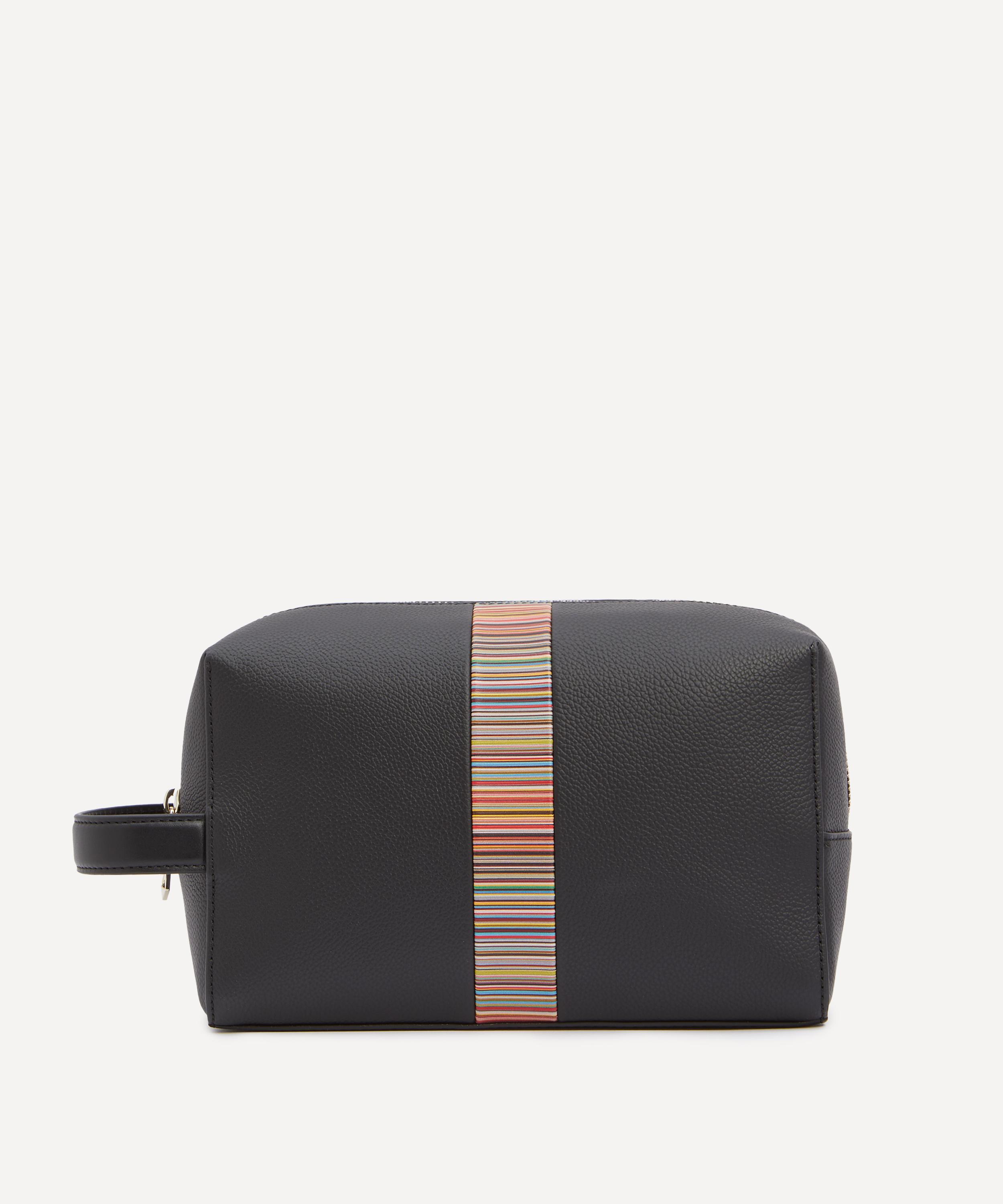 Paul Smith - Signature Stripe Leather Wash Bag image number 0