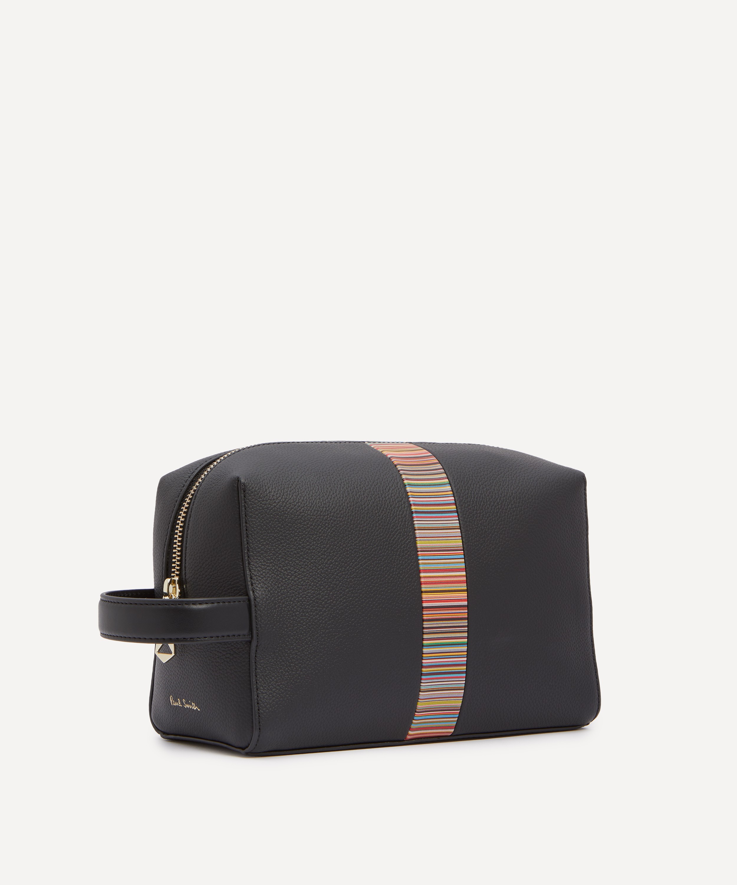 Paul Smith - Signature Stripe Leather Wash Bag image number 1