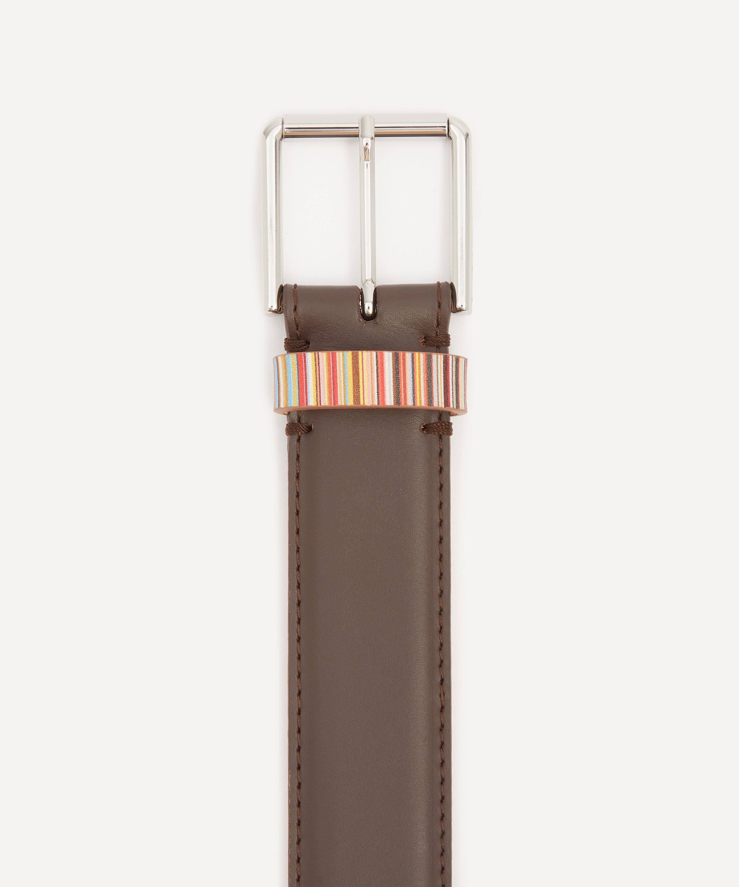 Paul Smith - Leather Signature Stripe Keeper Belt image number 2