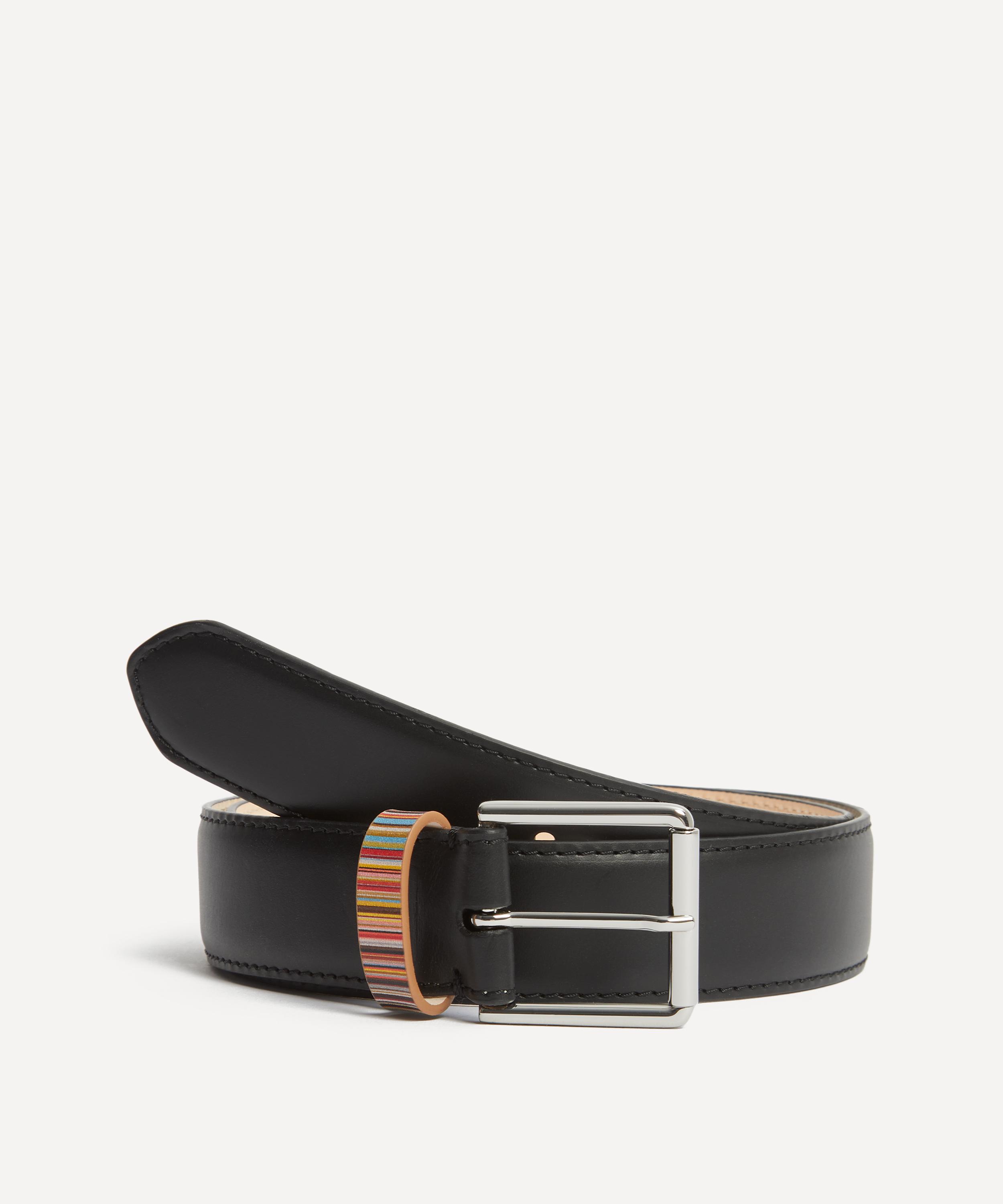 Paul Smith - Leather Signature Stripe Keeper Belt