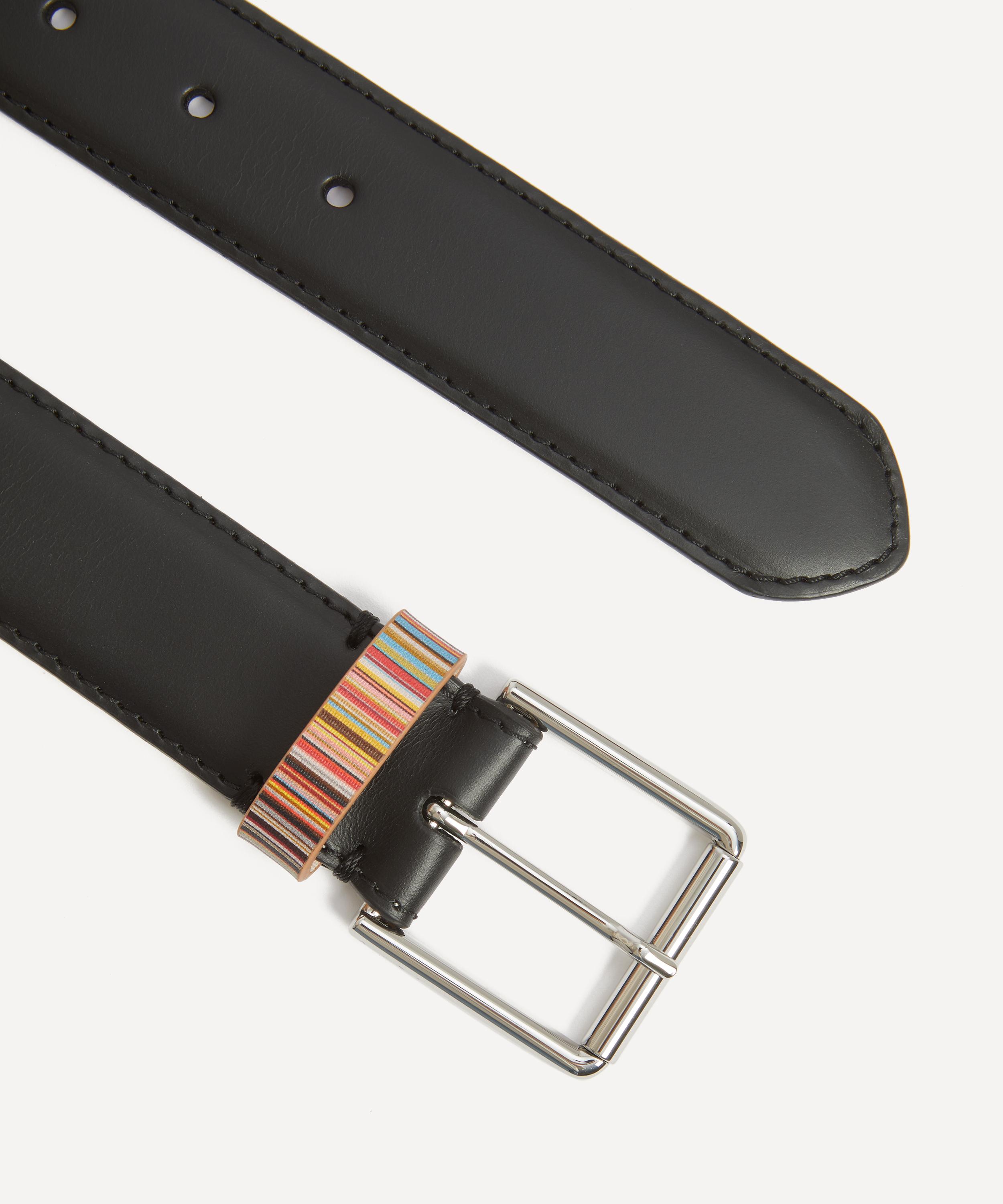 Paul Smith - Leather Signature Stripe Keeper Belt image number 1