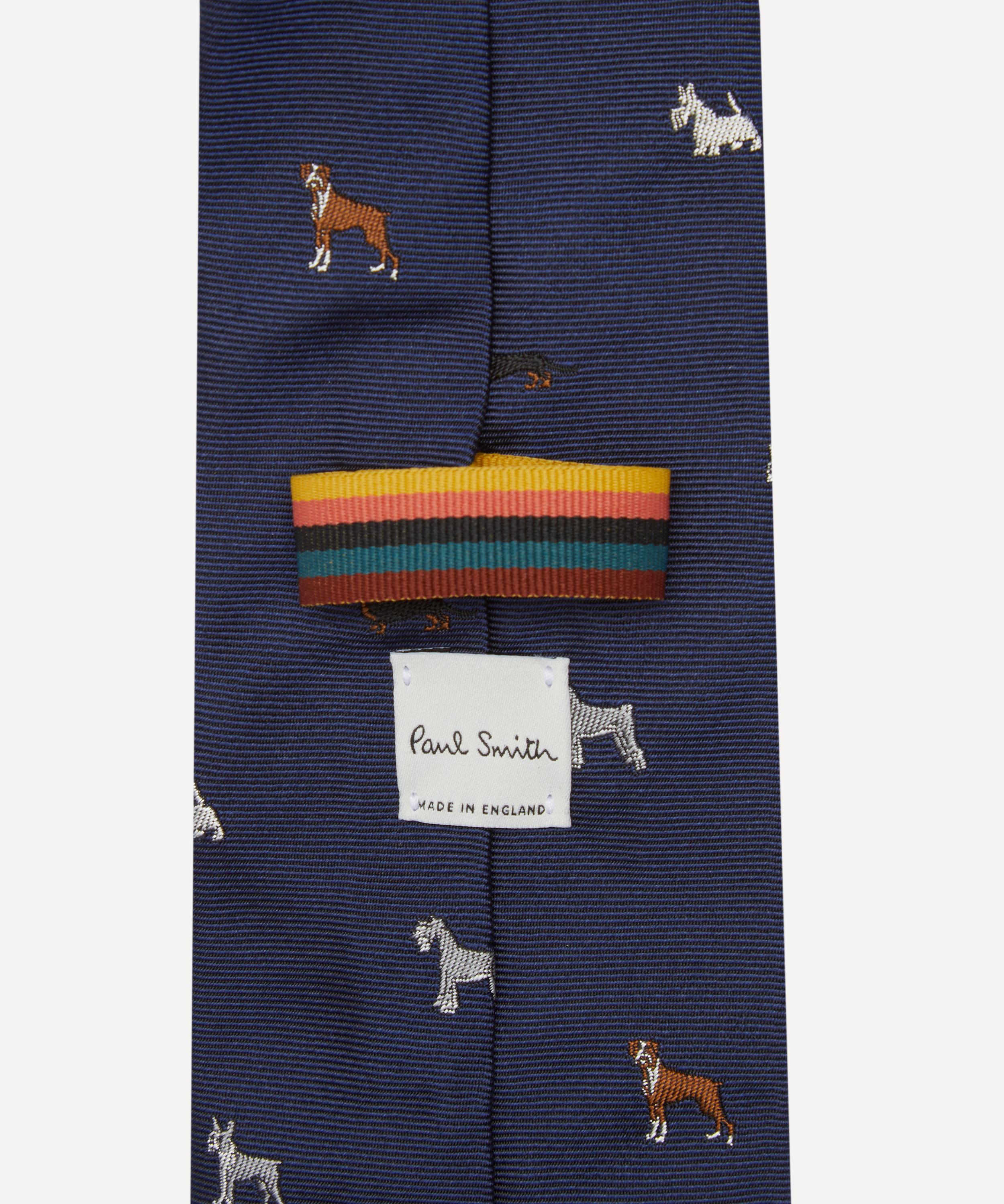 Paul Smith - Dogs Embroidered Silk Tie image number 2