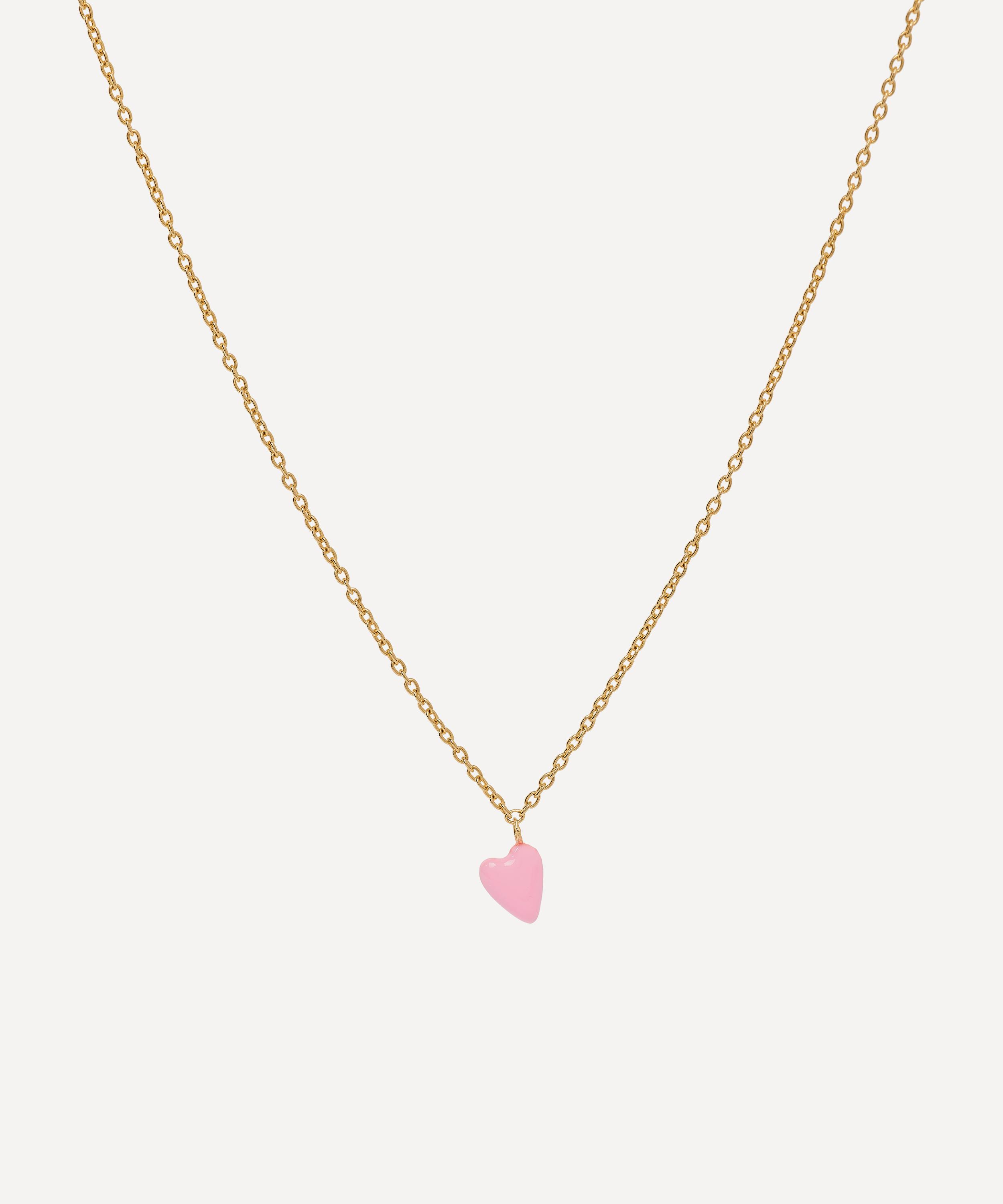 Anna + Nina - 14ct Gold-Plated Heart Beat Necklace image number 1