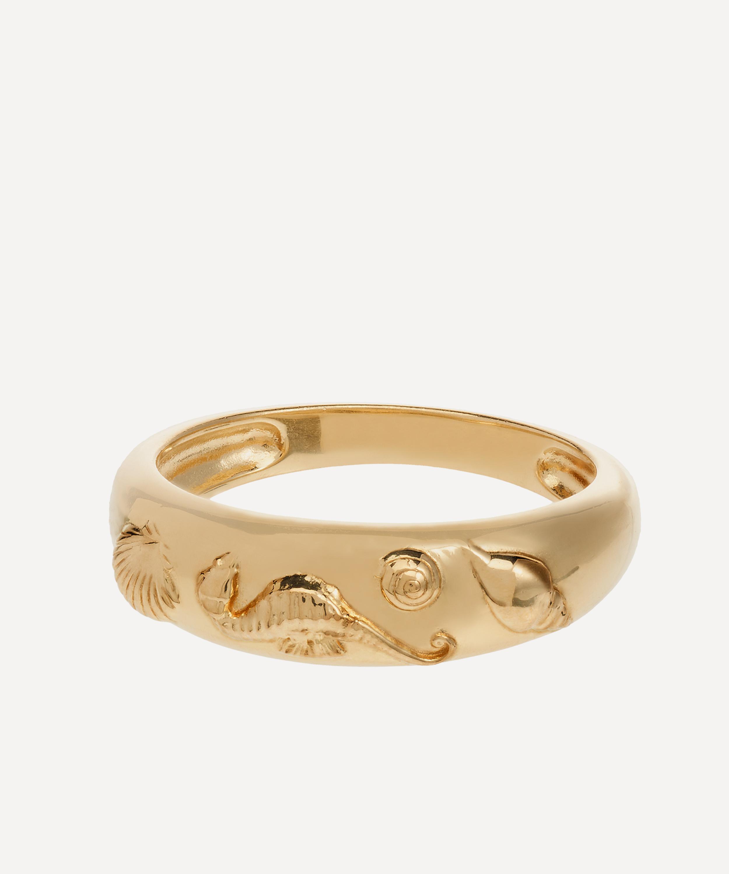 Anna + Nina - 14ct Gold-Plated Sable Ring image number 0