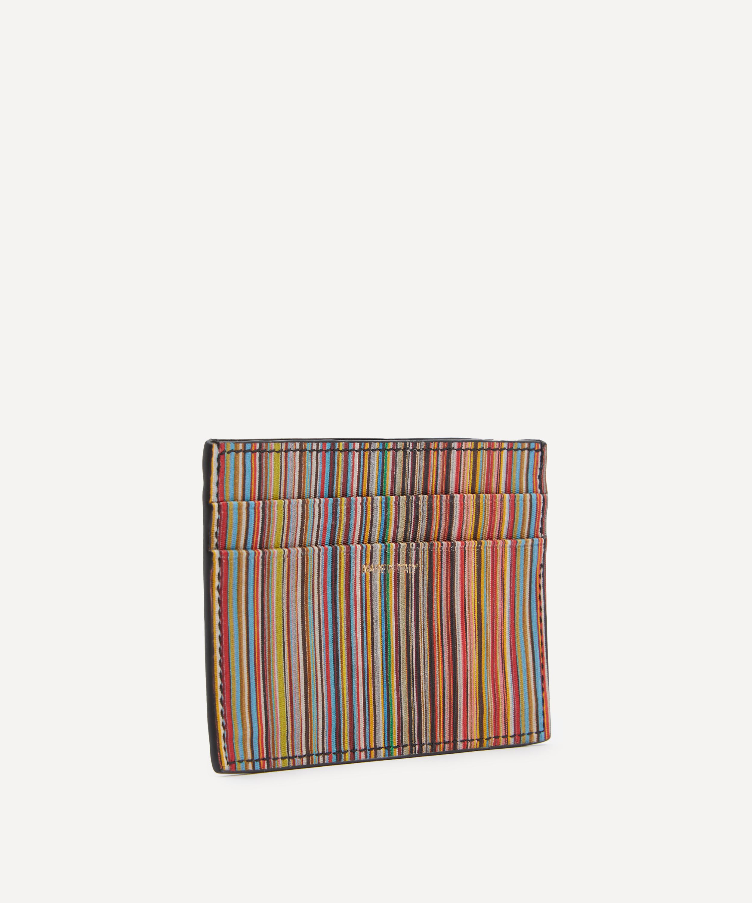 Paul Smith - Signature Stripe Leather Card Holder image number 1