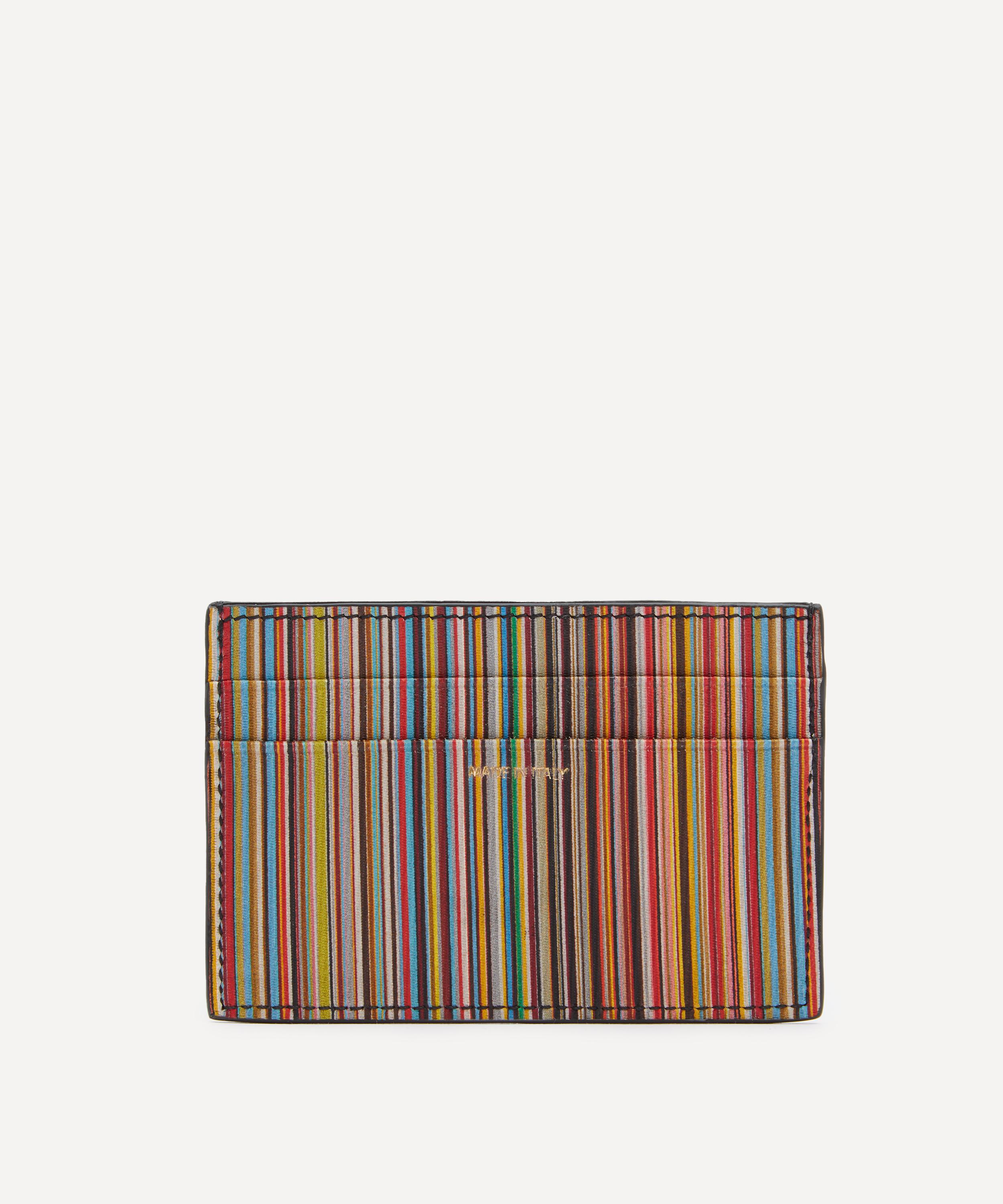 Paul Smith - Signature Stripe Leather Card Holder image number 2