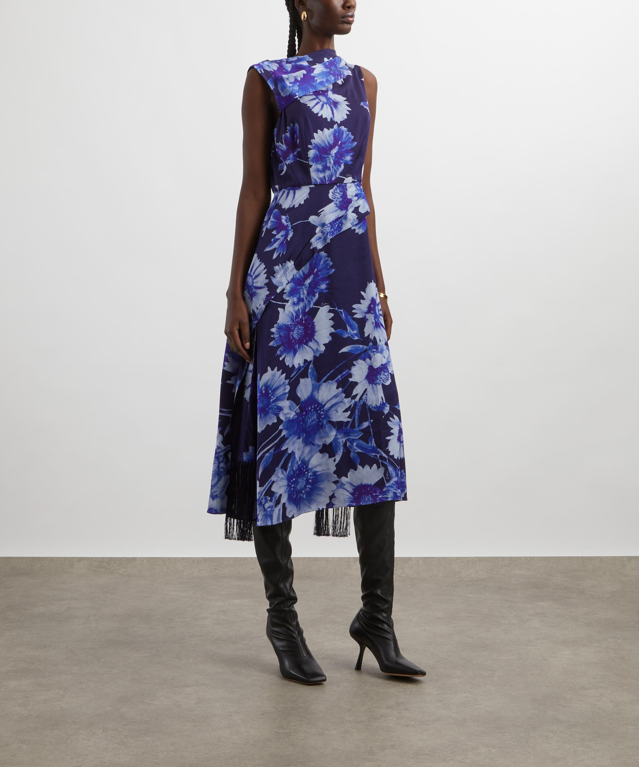 Erdem - Draped Satin Midi Cocktail Dress  image number 2