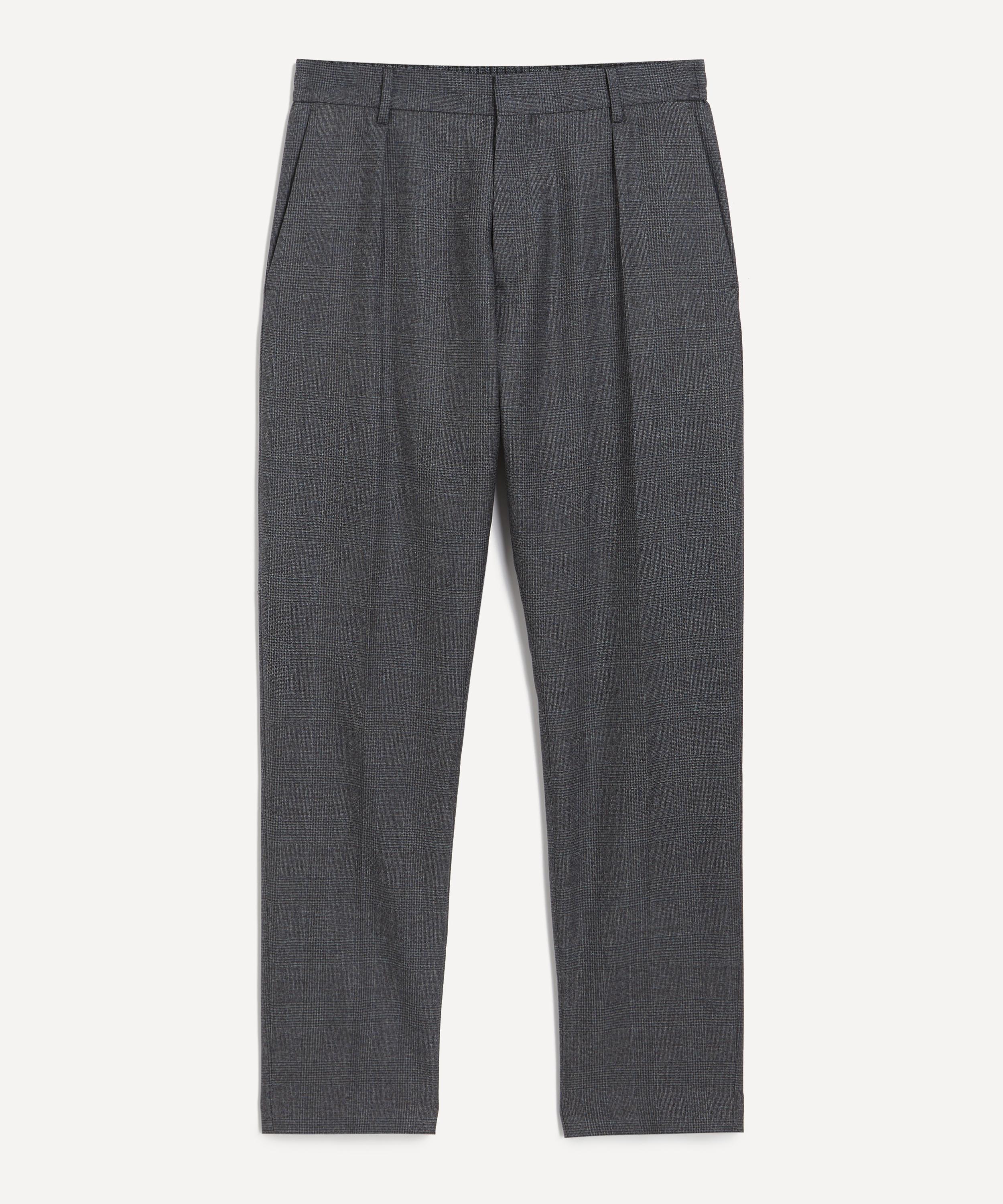 Paul Smith - Grey Check Tapered-Fit Trouser image number 0