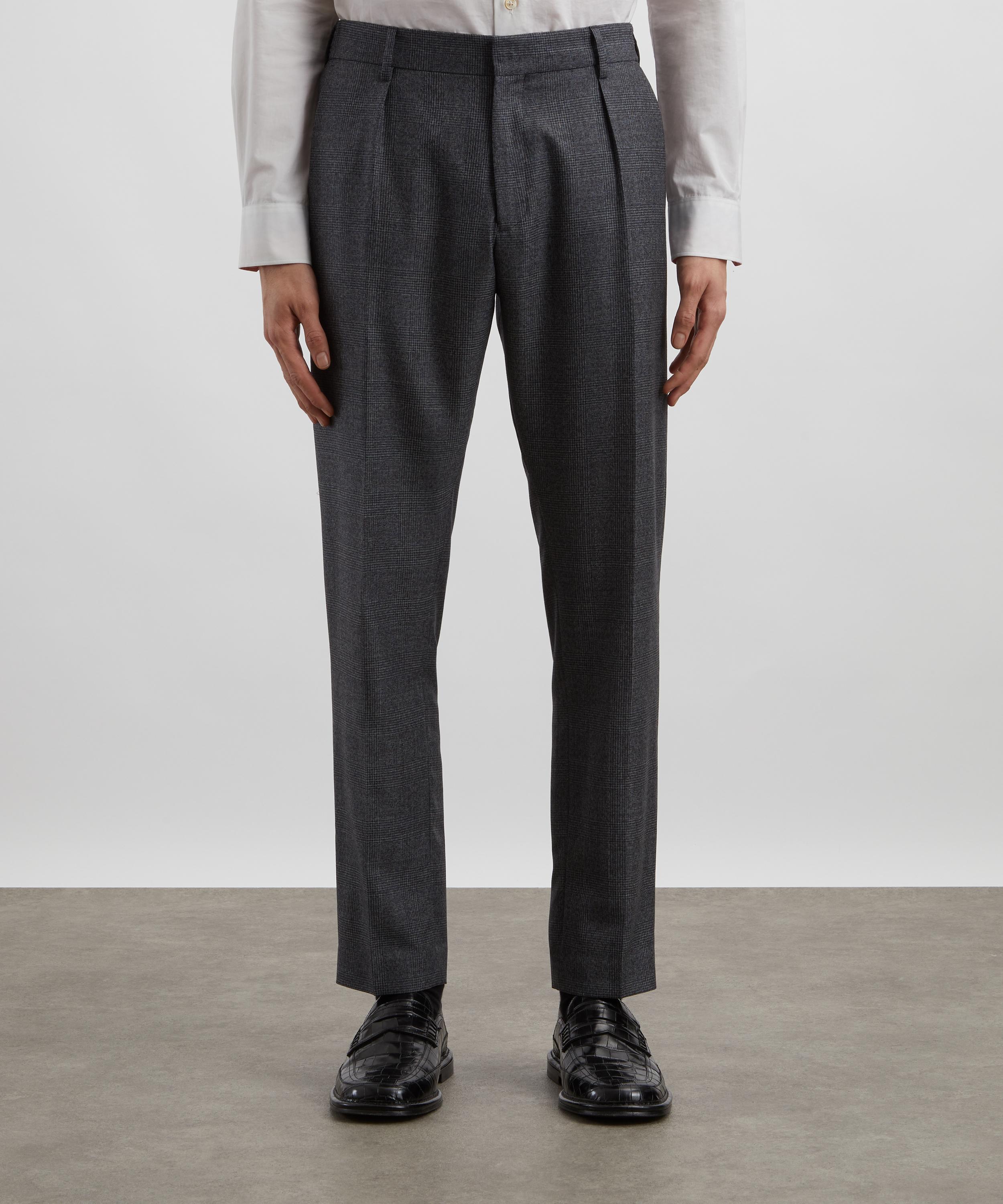 Paul Smith - Grey Check Tapered-Fit Trouser image number 2