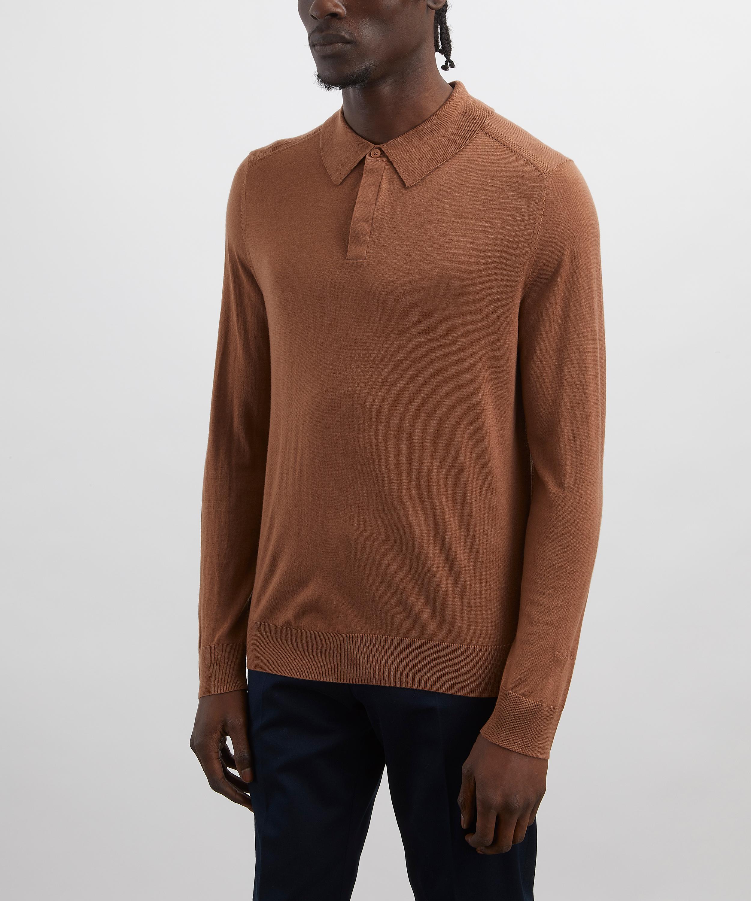 Paul Smith - Brown Merino Wool Polo Jumper image number 2
