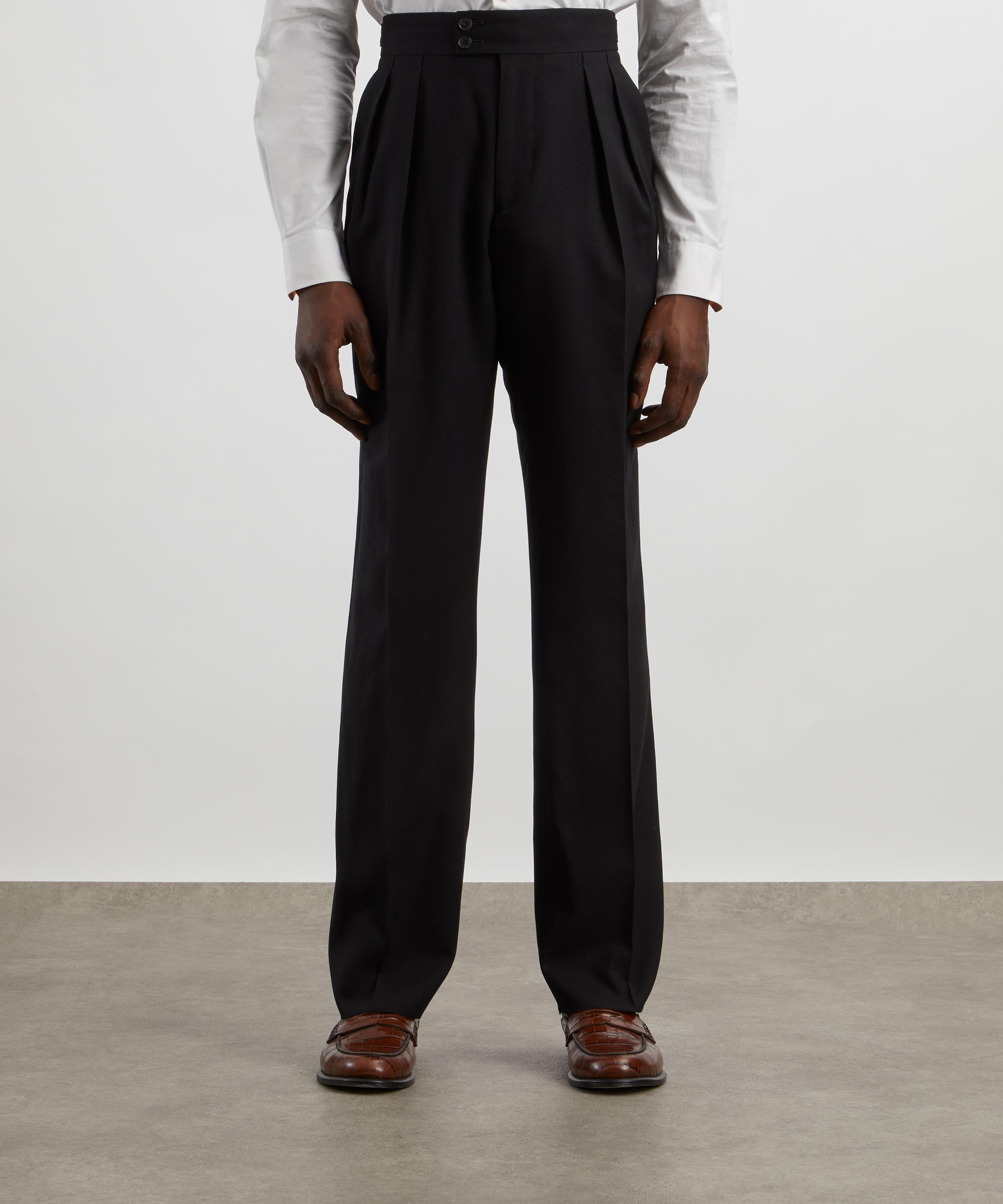 Paul Smith - High-Waisted Tailored Wool Trousers image number 2