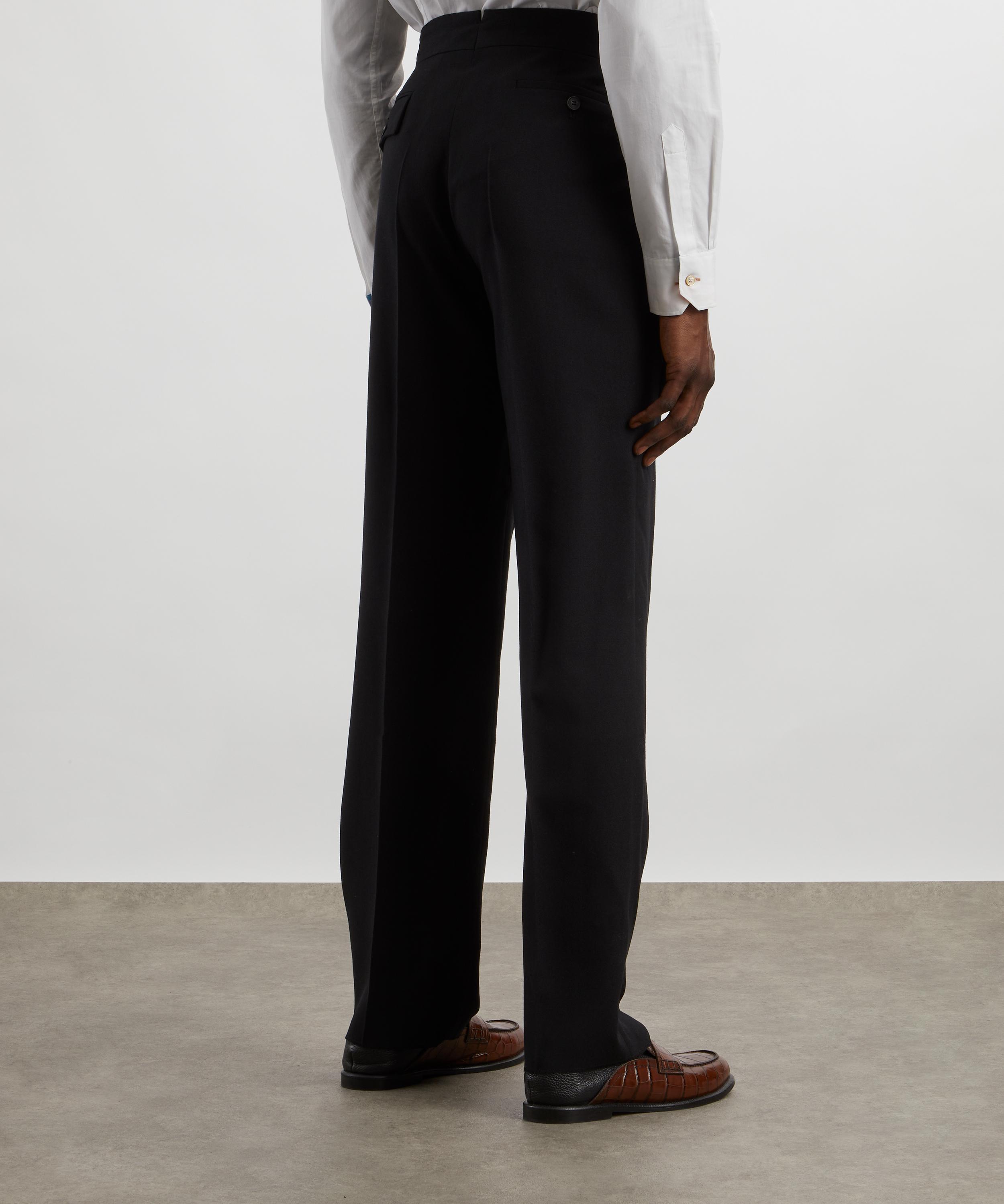 Paul Smith - High-Waisted Tailored Wool Trousers image number 3