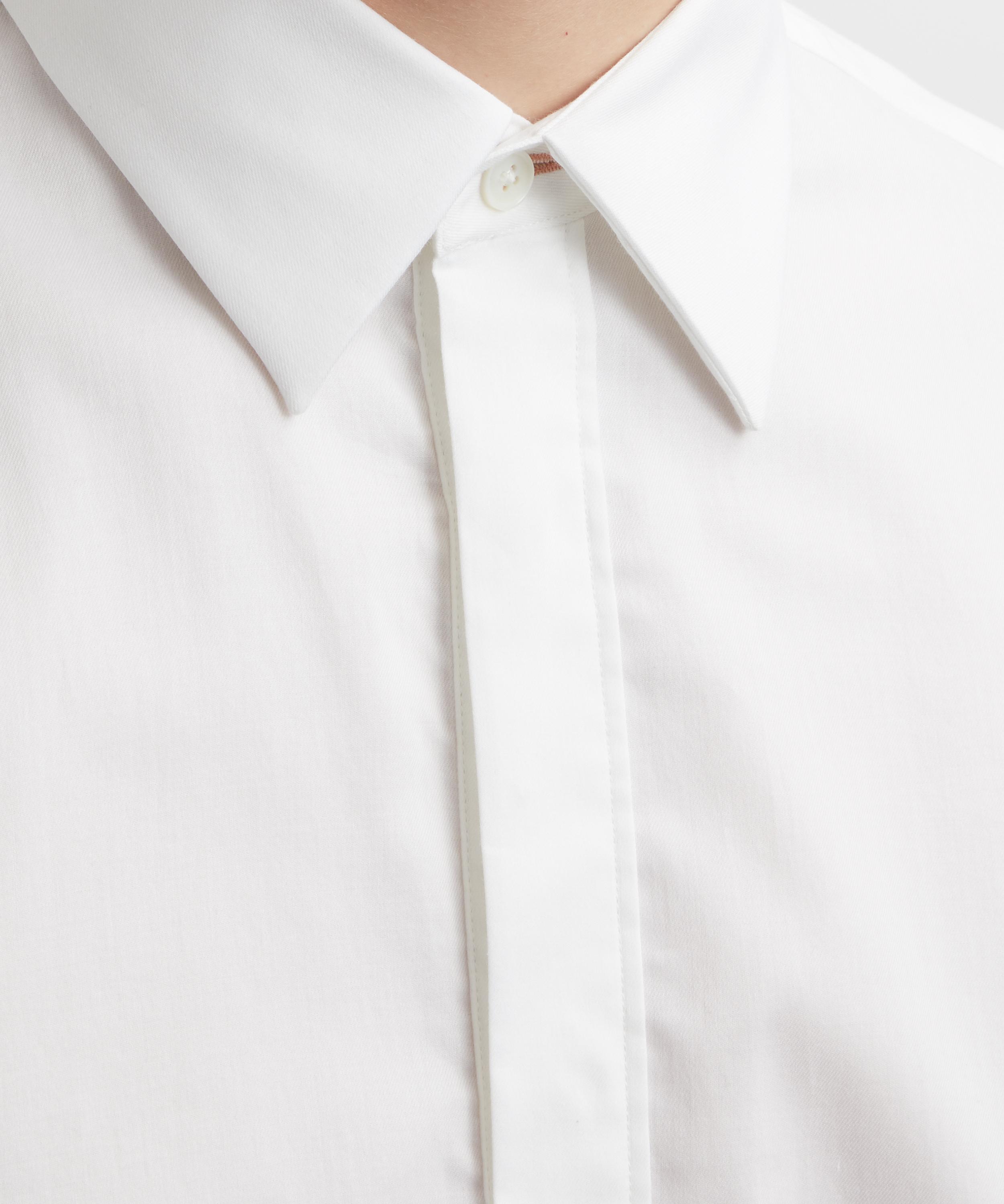 Paul Smith - Ivory Cotton-Viscose Slim-Fit Shirt image number 4