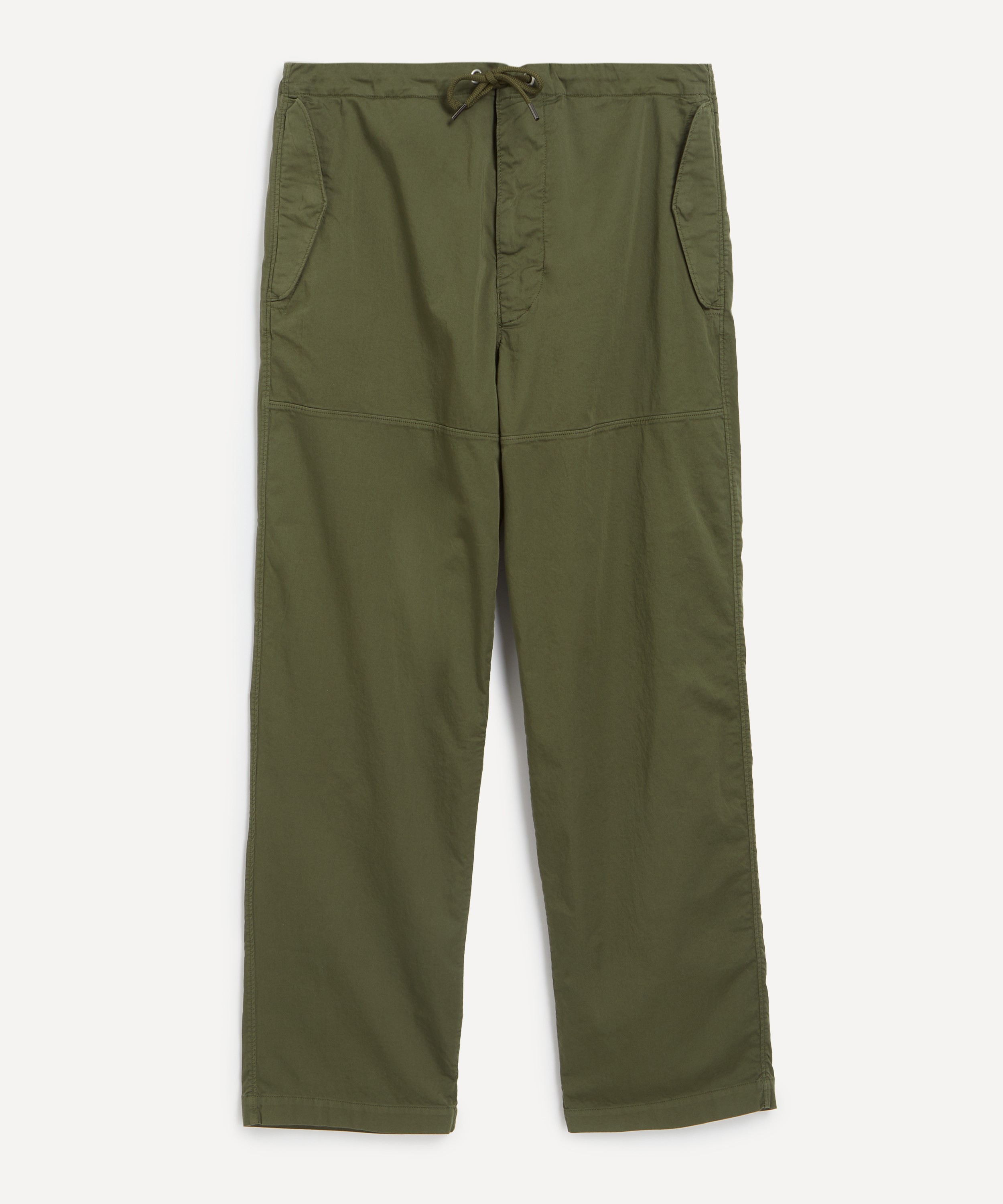 PS Paul Smith - Khaki Cotton-Sateen Drawstring Trousers image number 0