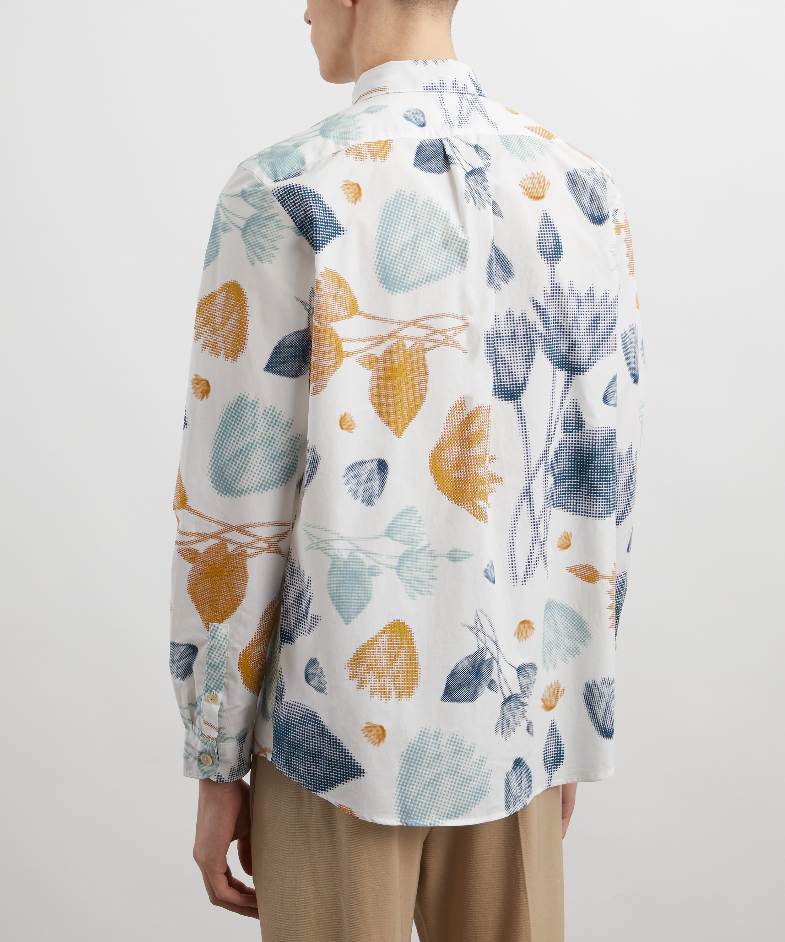 PS Paul Smith - White Half Tone Floral Cotton Shirt image number 3