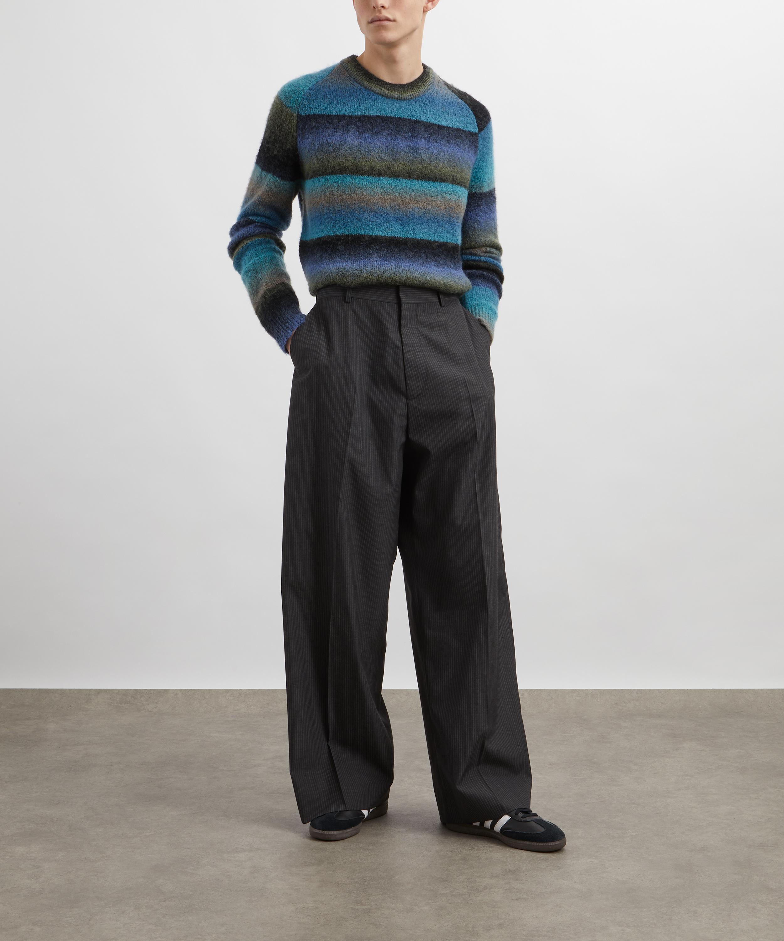 PS Paul Smith - Blue Faded Stripe Merino Wool-Blend Jumper image number 1