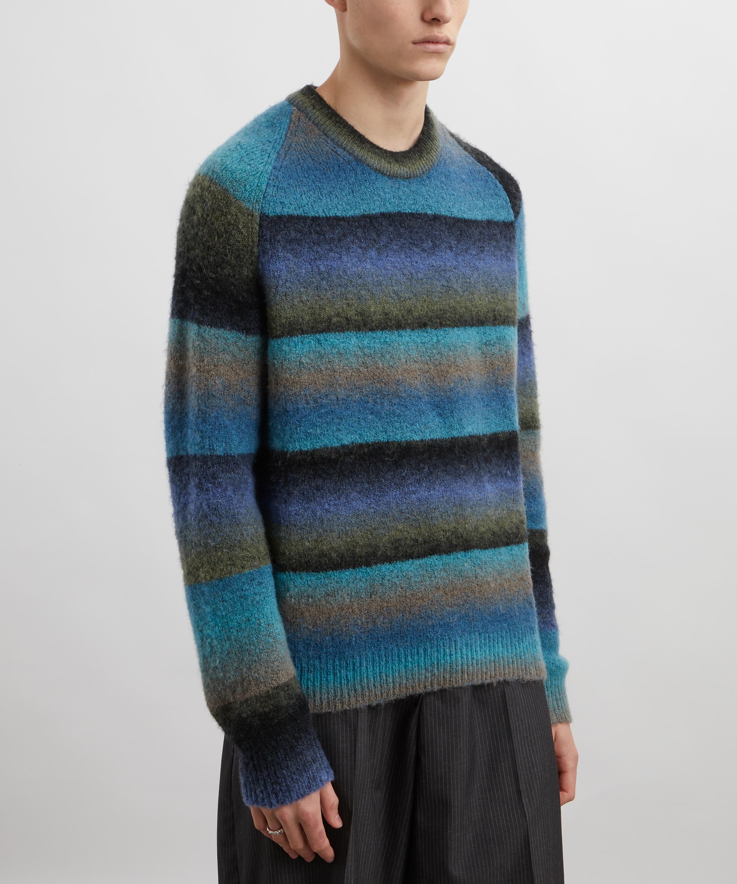 PS Paul Smith - Blue Faded Stripe Merino Wool-Blend Jumper image number 2