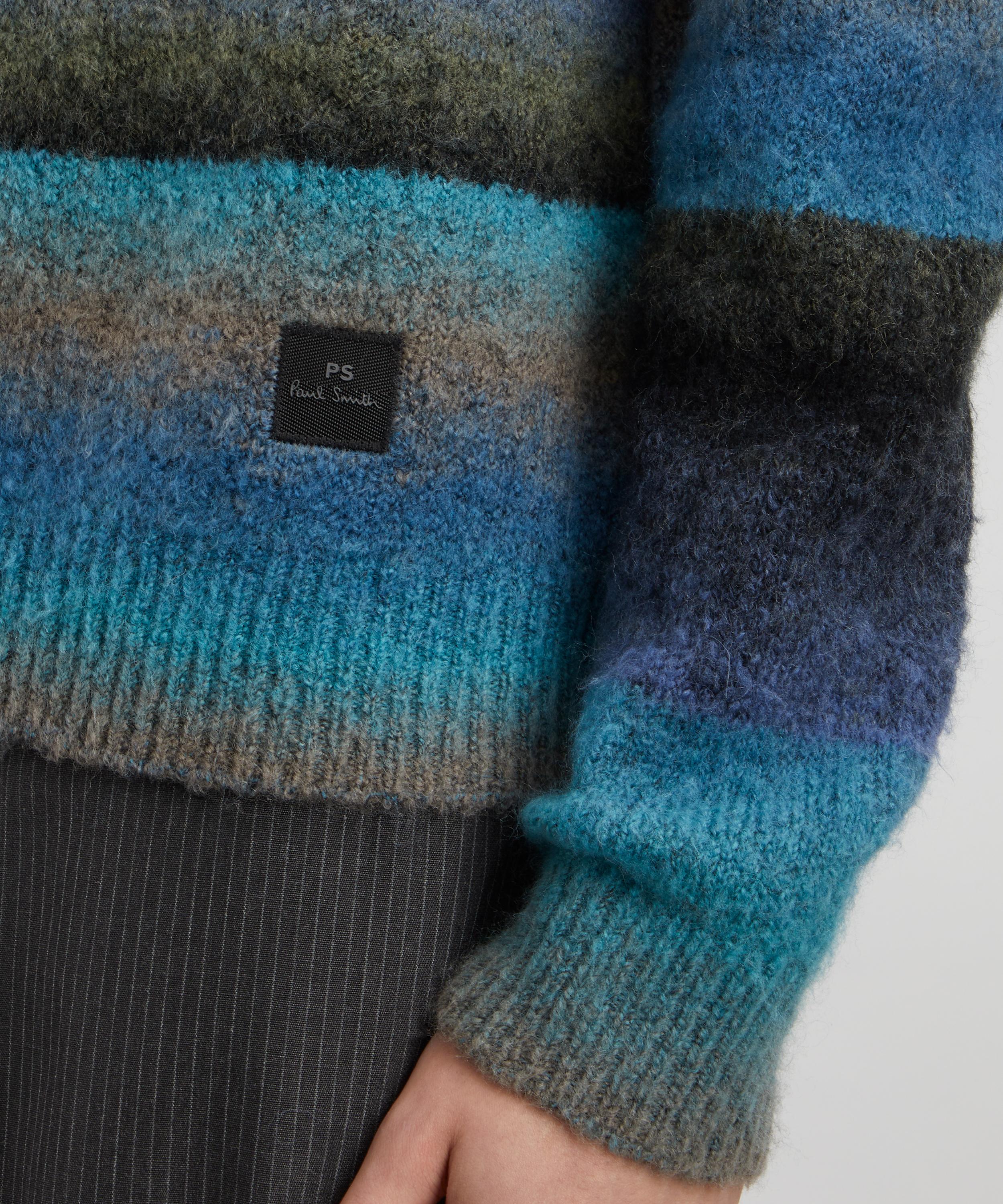 PS Paul Smith - Blue Faded Stripe Merino Wool-Blend Jumper image number 4