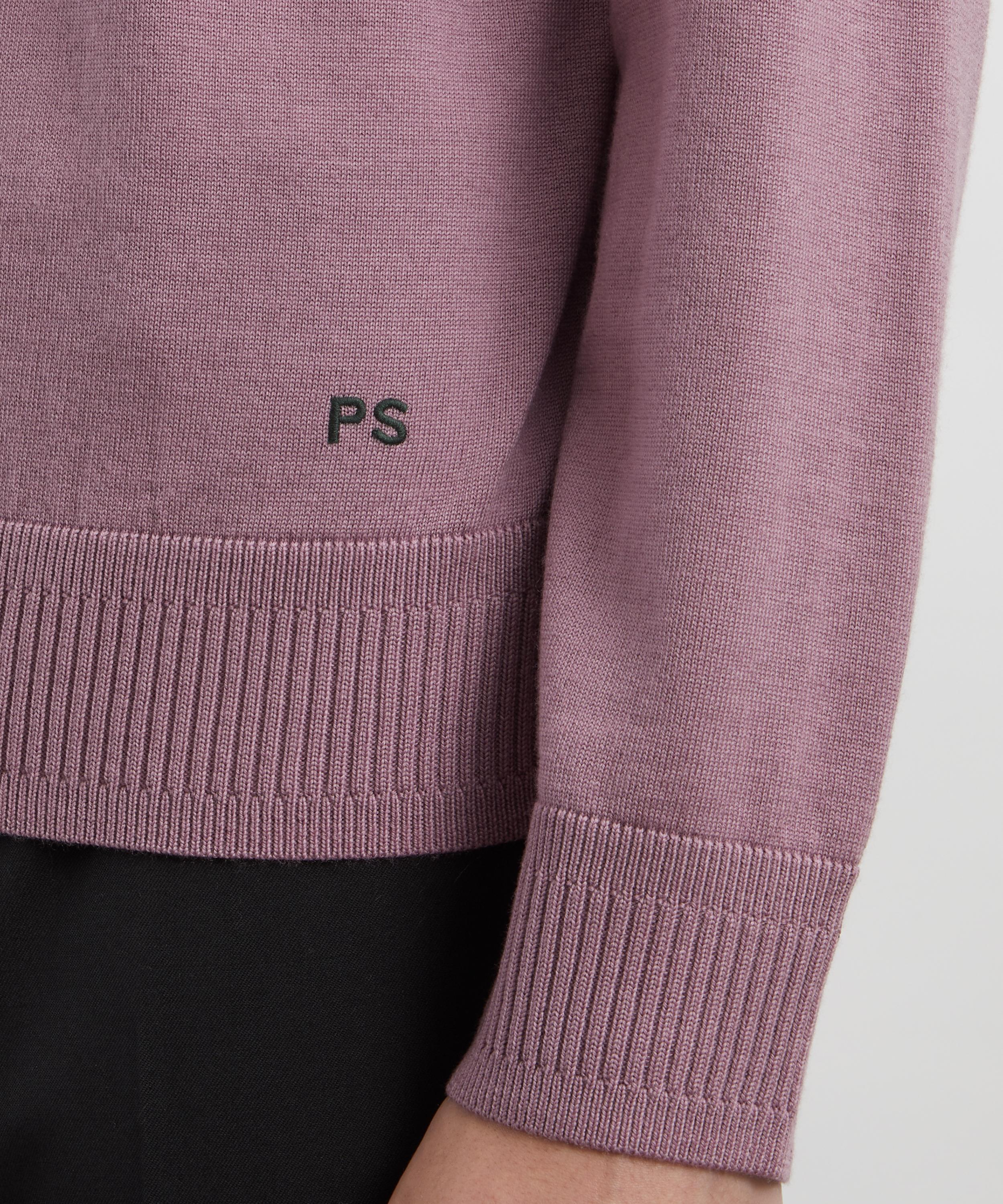 PS Paul Smith - Purple Merino Wool Polo Jumper image number 4