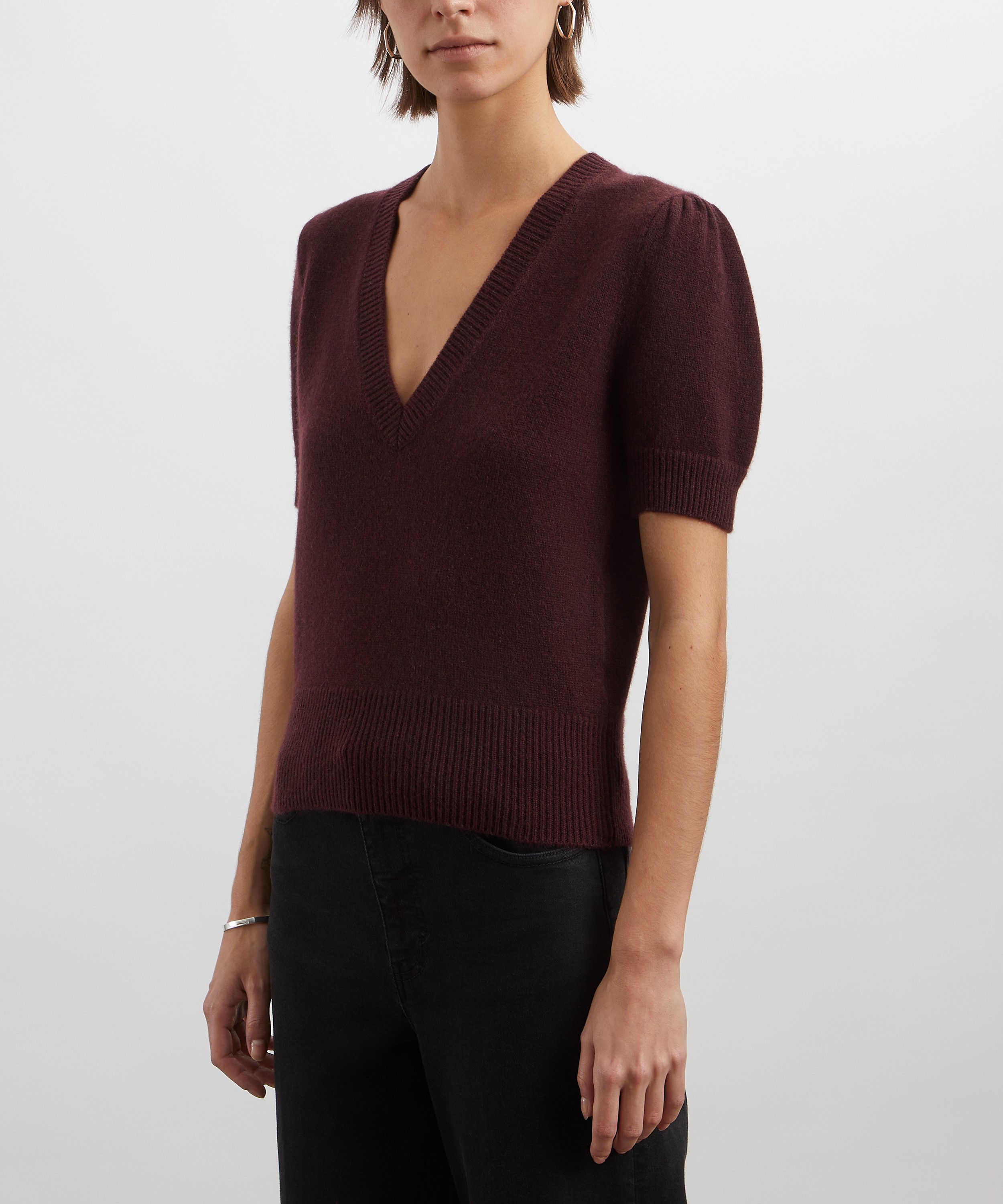 Frame - Ruched Sleeved Cashmere Jumper image number 2