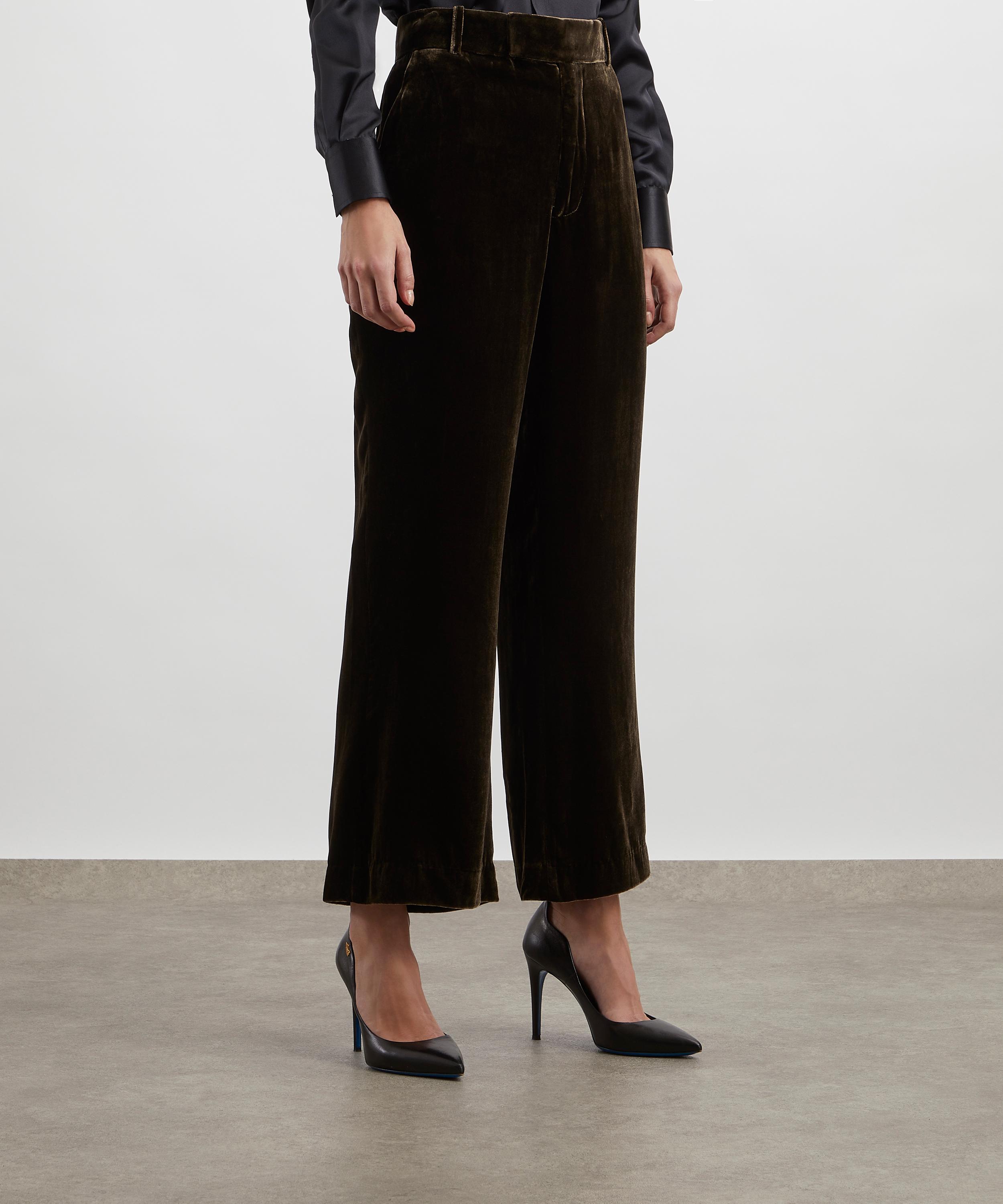 Frame - Cropped Flare Velvet Trousers  image number 2