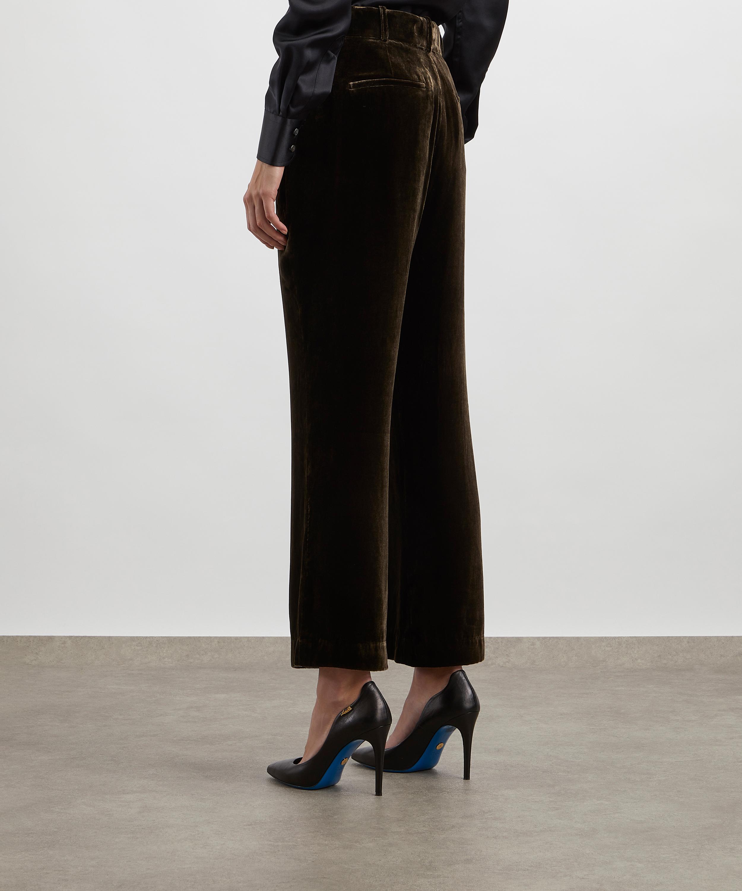 Frame - Cropped Flare Velvet Trousers  image number 3