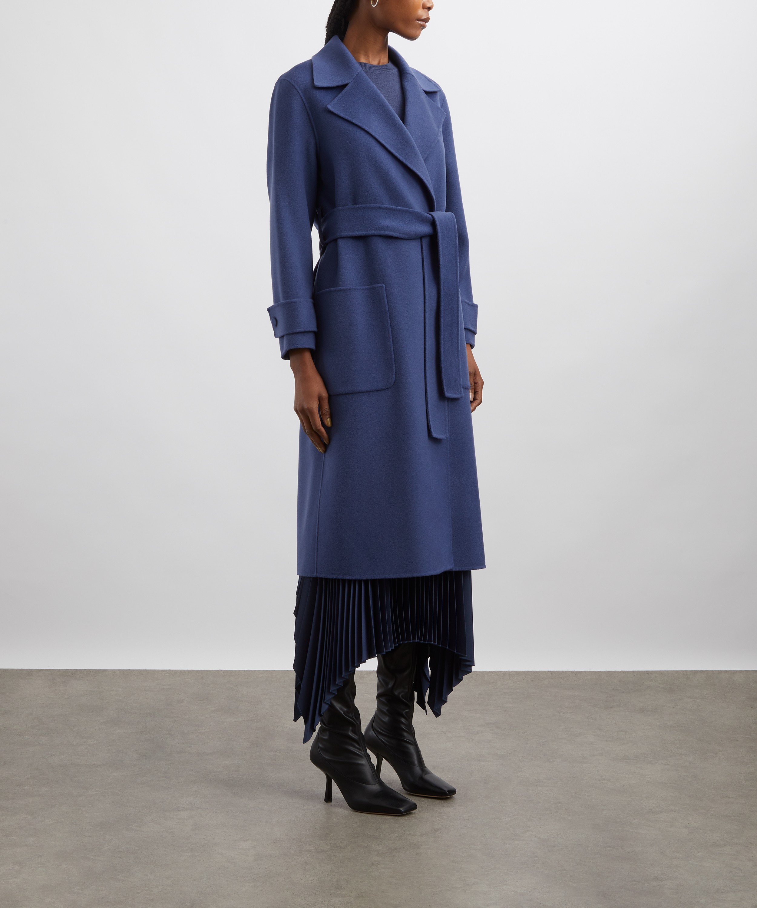 Joseph - Blue Arline Double Face Wool-Cashmere Coat image number 2