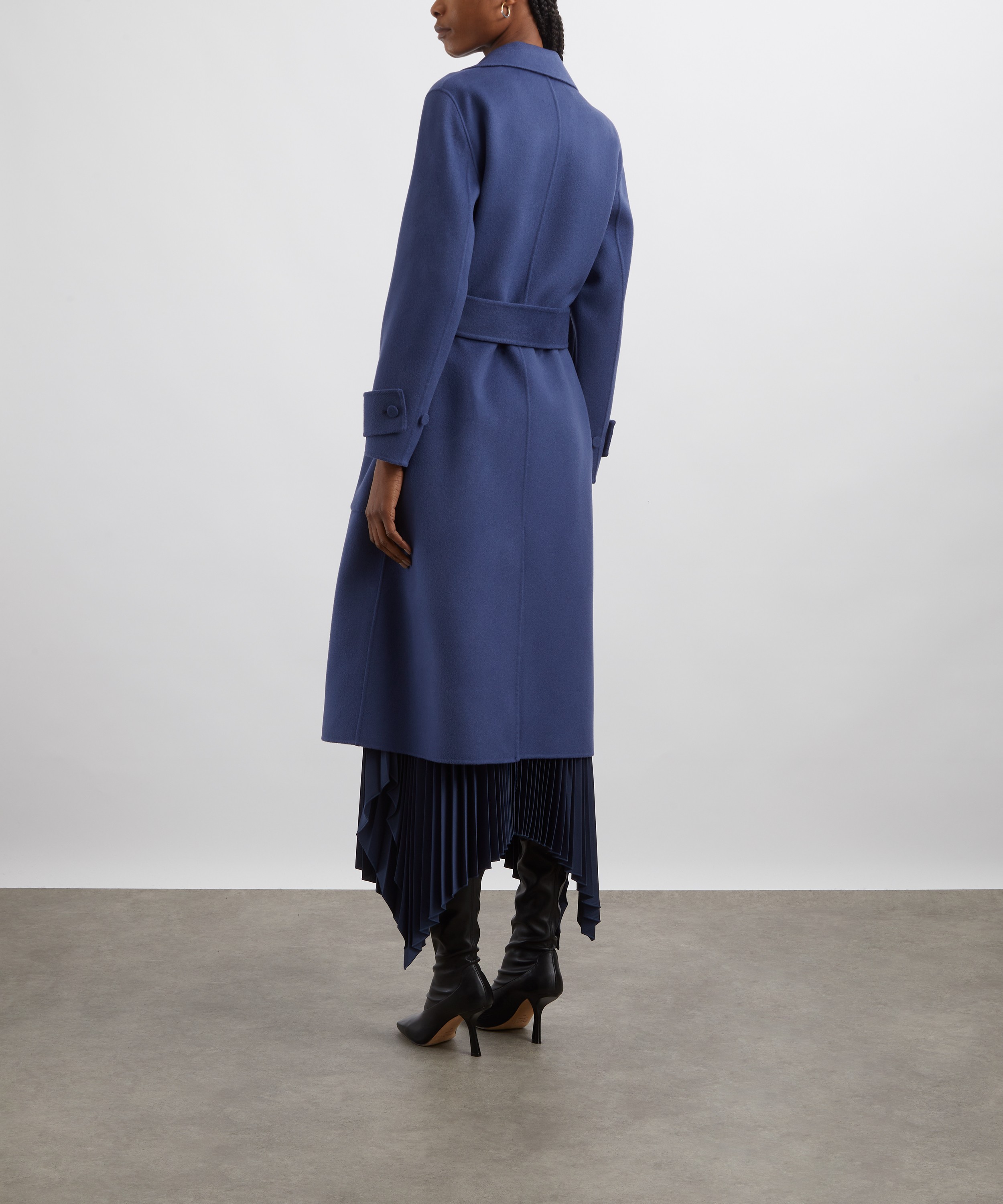 Joseph - Blue Arline Double Face Wool-Cashmere Coat image number 3