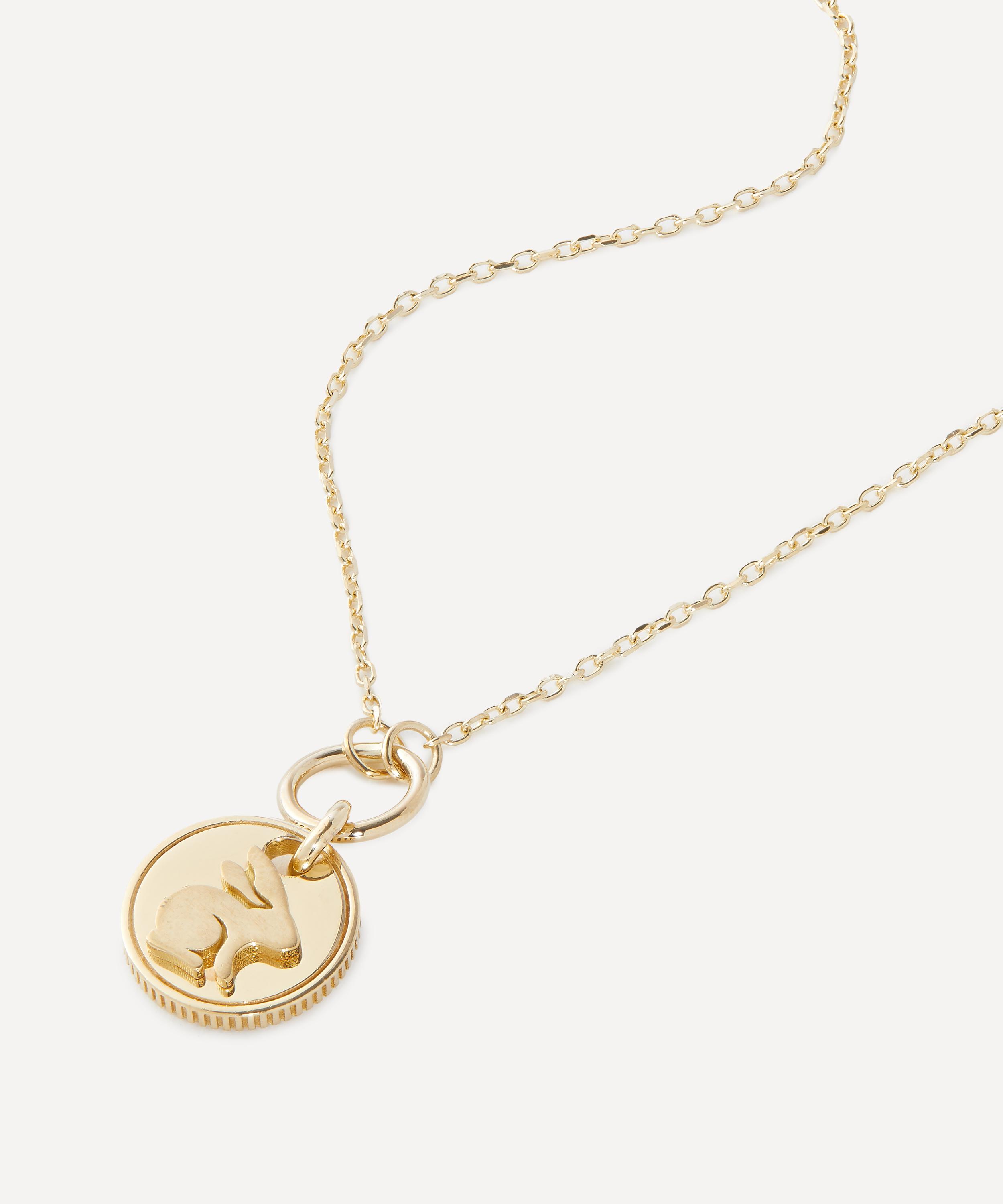 FoundRae - 18ct Gold Bunny True Love Miniature Pendant Necklace image number 0