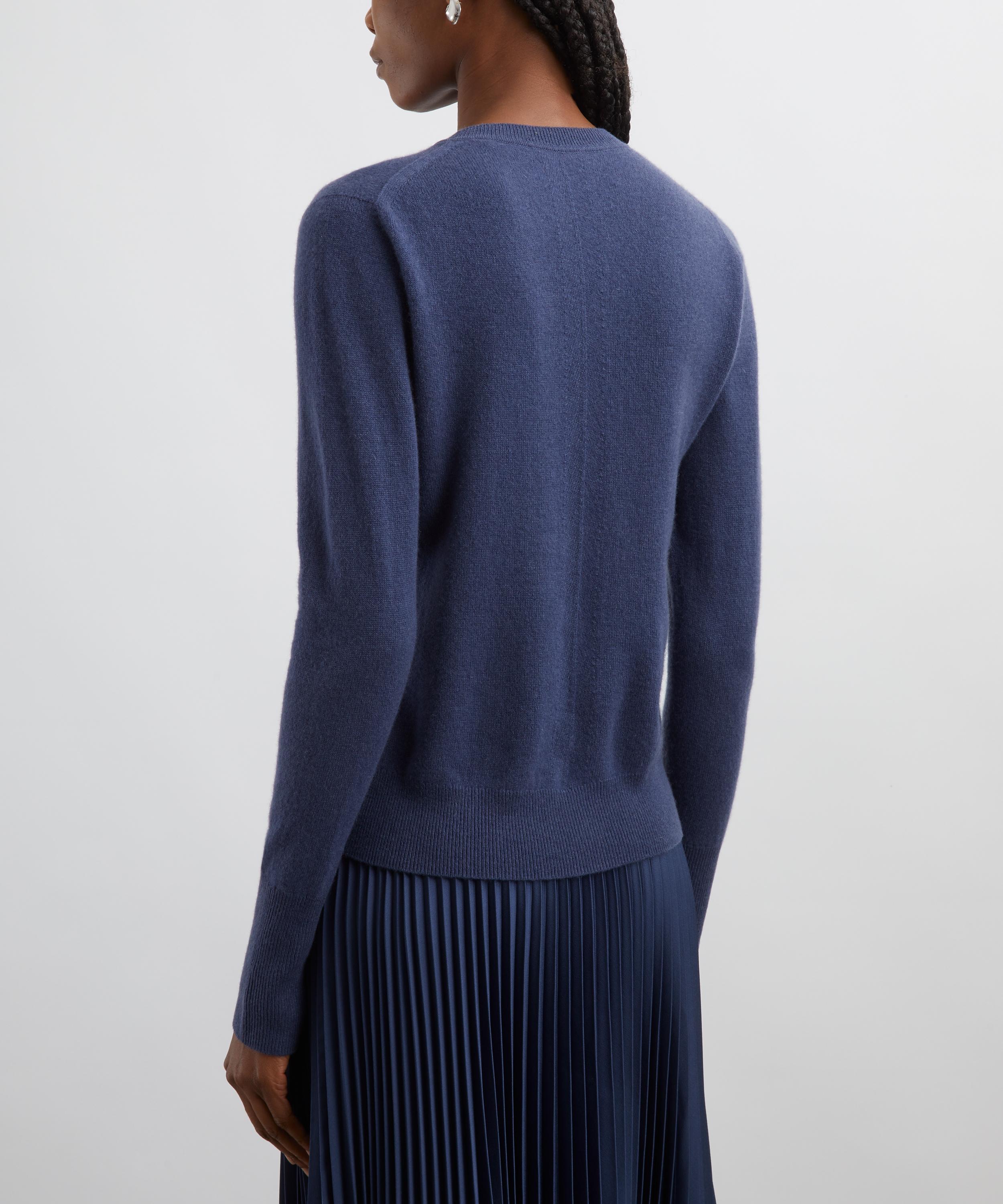 Joseph - Harbour Blue Cashmere Round-Neck Jumper image number 3