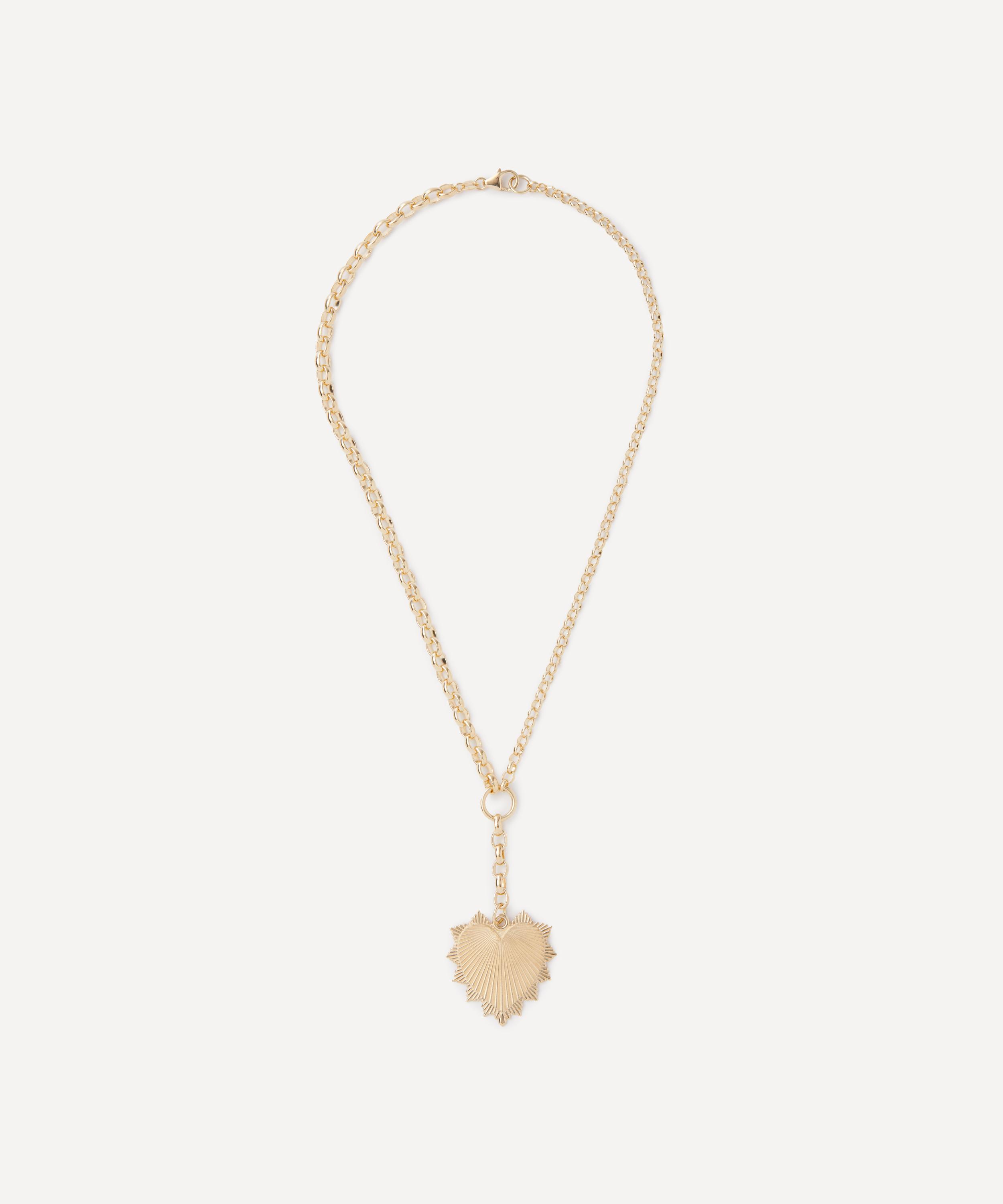 FoundRae - 18ct Gold Personalised Oversized Love Token Pendant Necklace image number 0