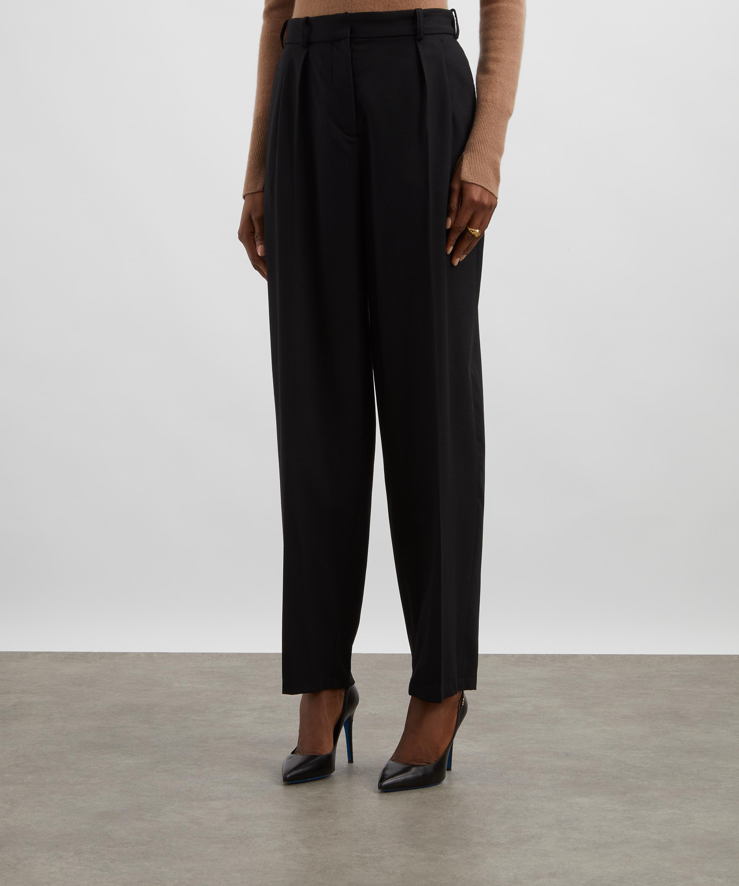 Joseph - Black Buckle Tailoring Crepe Trousers image number 2