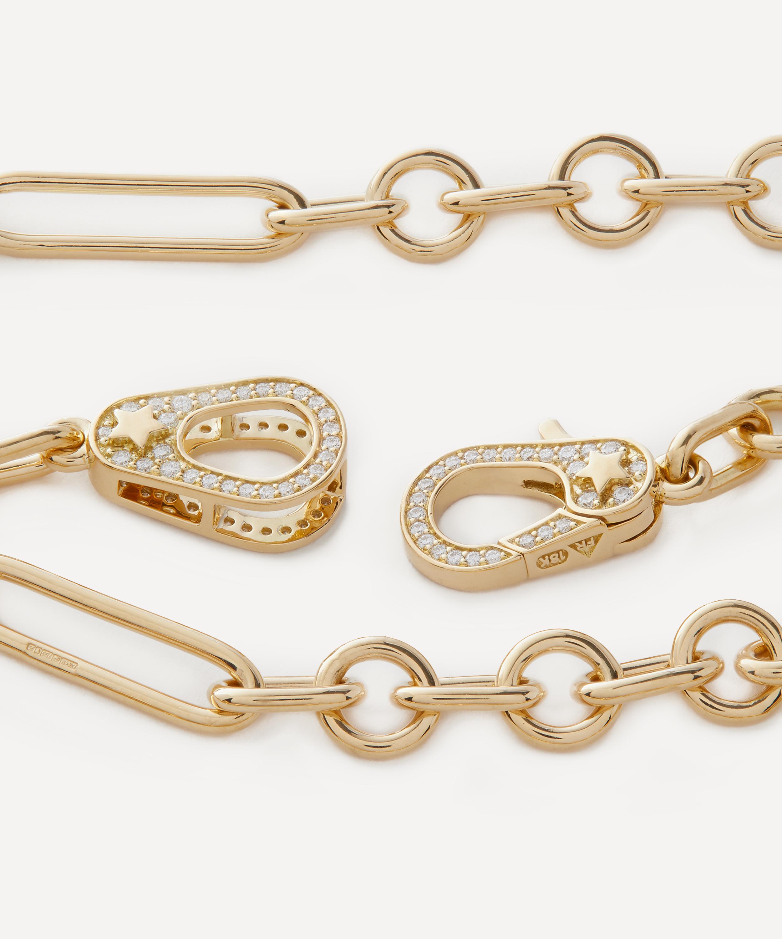 FoundRae - 18ct Gold Sister Hook Small Mixed Clip Chain Necklace image number 0
