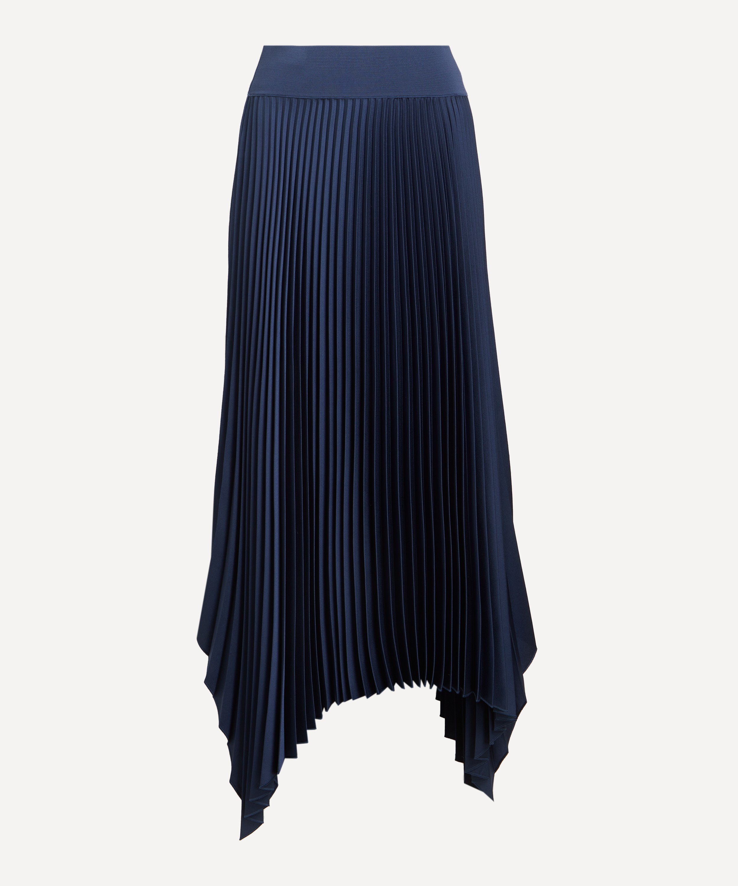 Joseph - Harbour Blue Ade Knit Weave Plissé Skirt image number 0