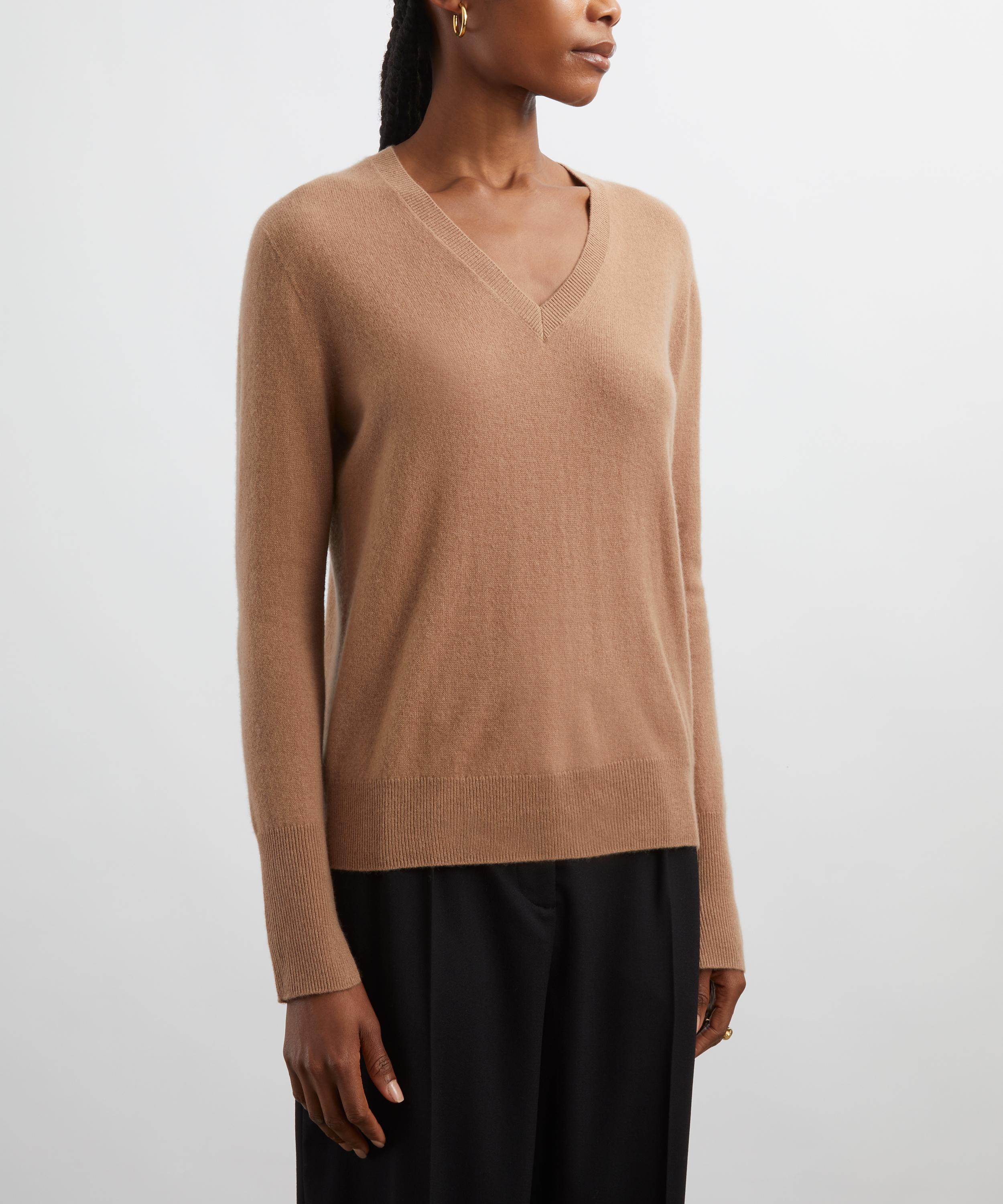 Joseph - Light Pure Cashmere V-Neck Jumper image number 2