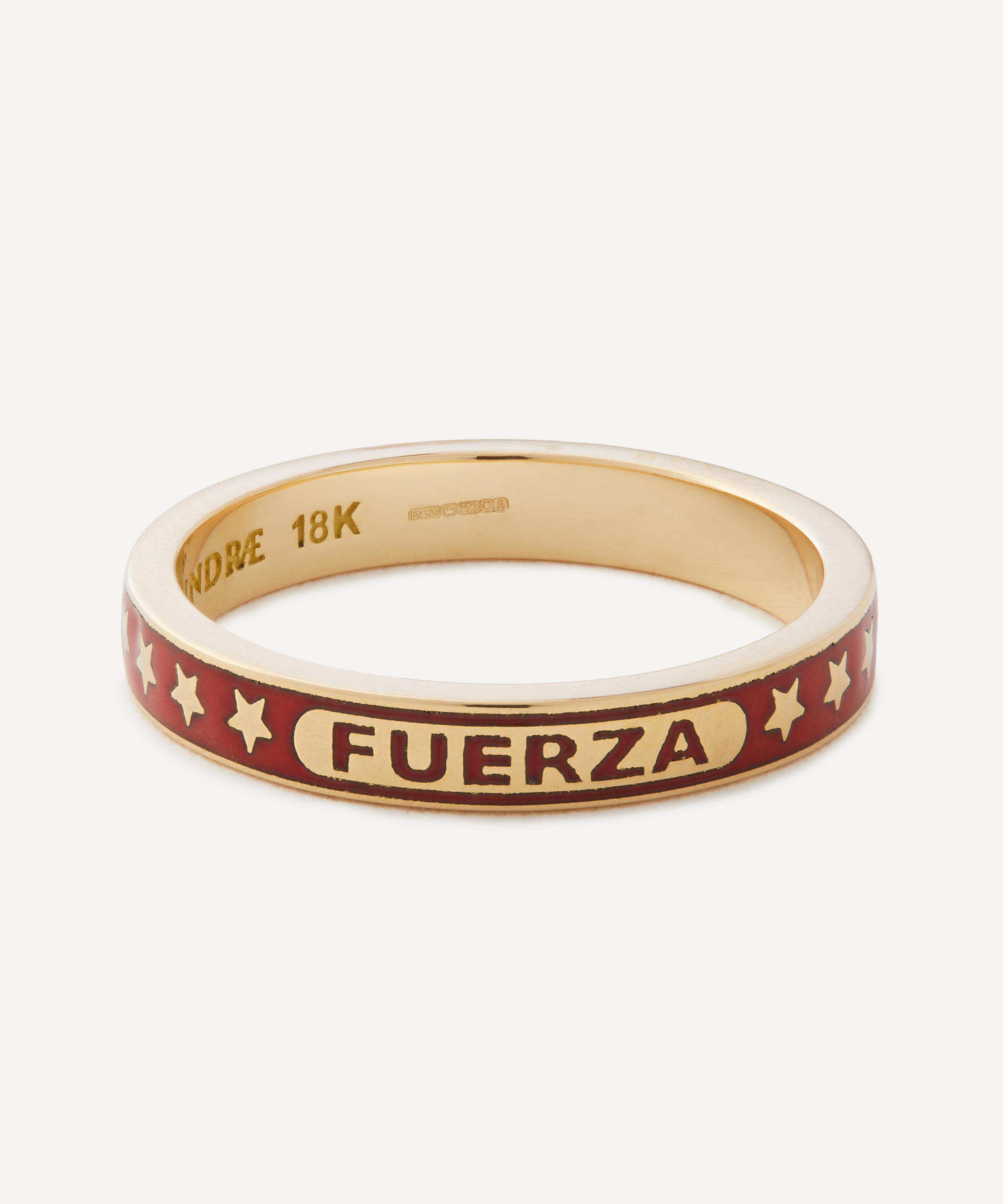 FoundRae - 18ct Gold Strength Thin Band Ring image number 0