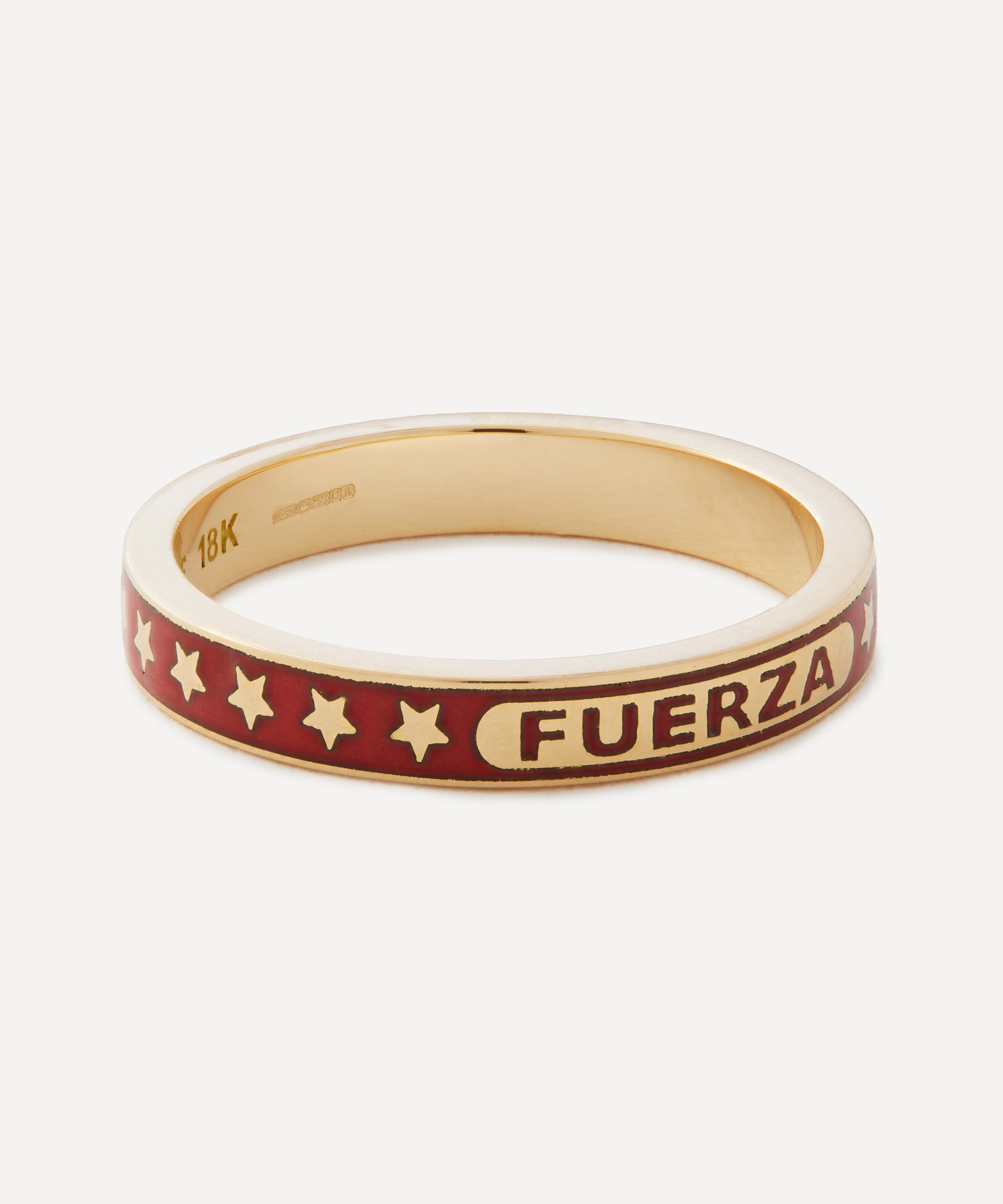 FoundRae - 18ct Gold Strength Thin Band Ring image number 1