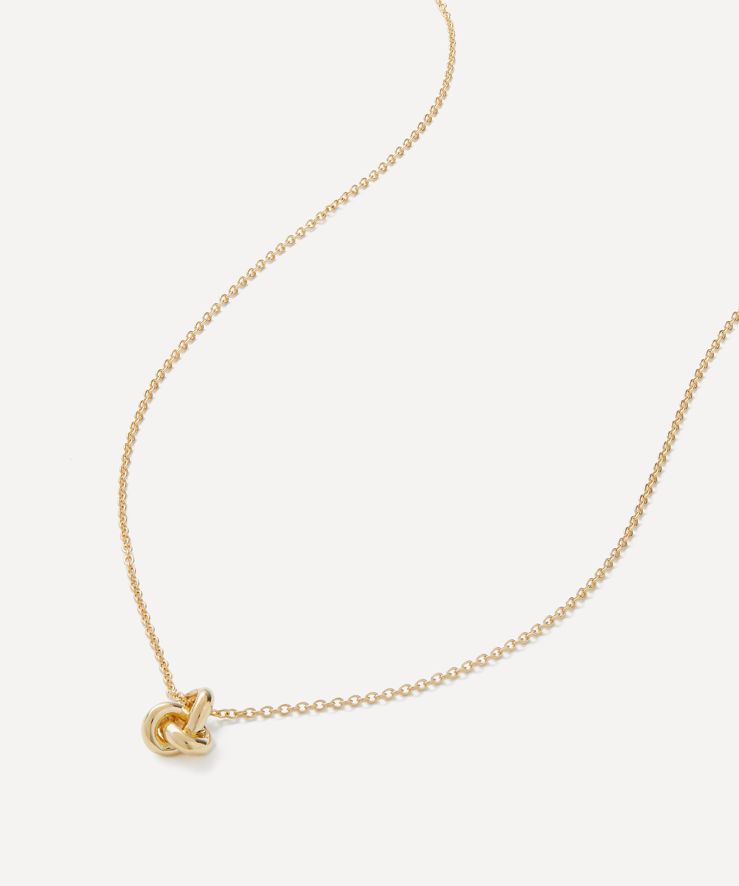 Otiumberg - 14ct Gold-Plated Vermeil Silver Mini Knot Pendant Necklace image number 0