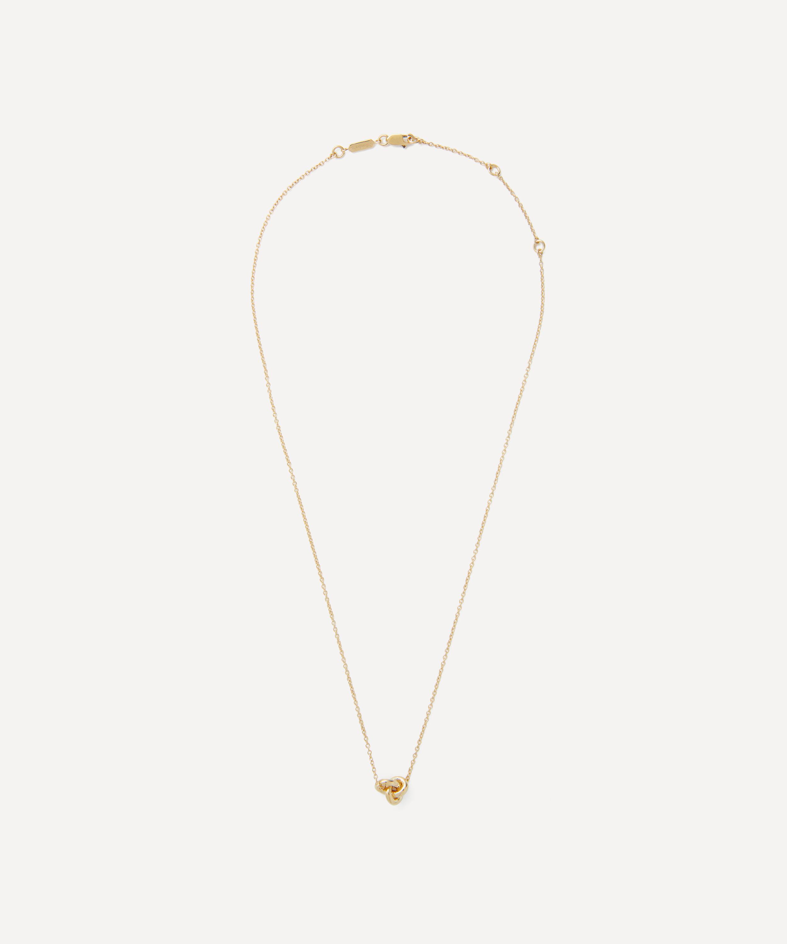 Otiumberg - 14ct Gold-Plated Vermeil Silver Mini Knot Pendant Necklace image number 1
