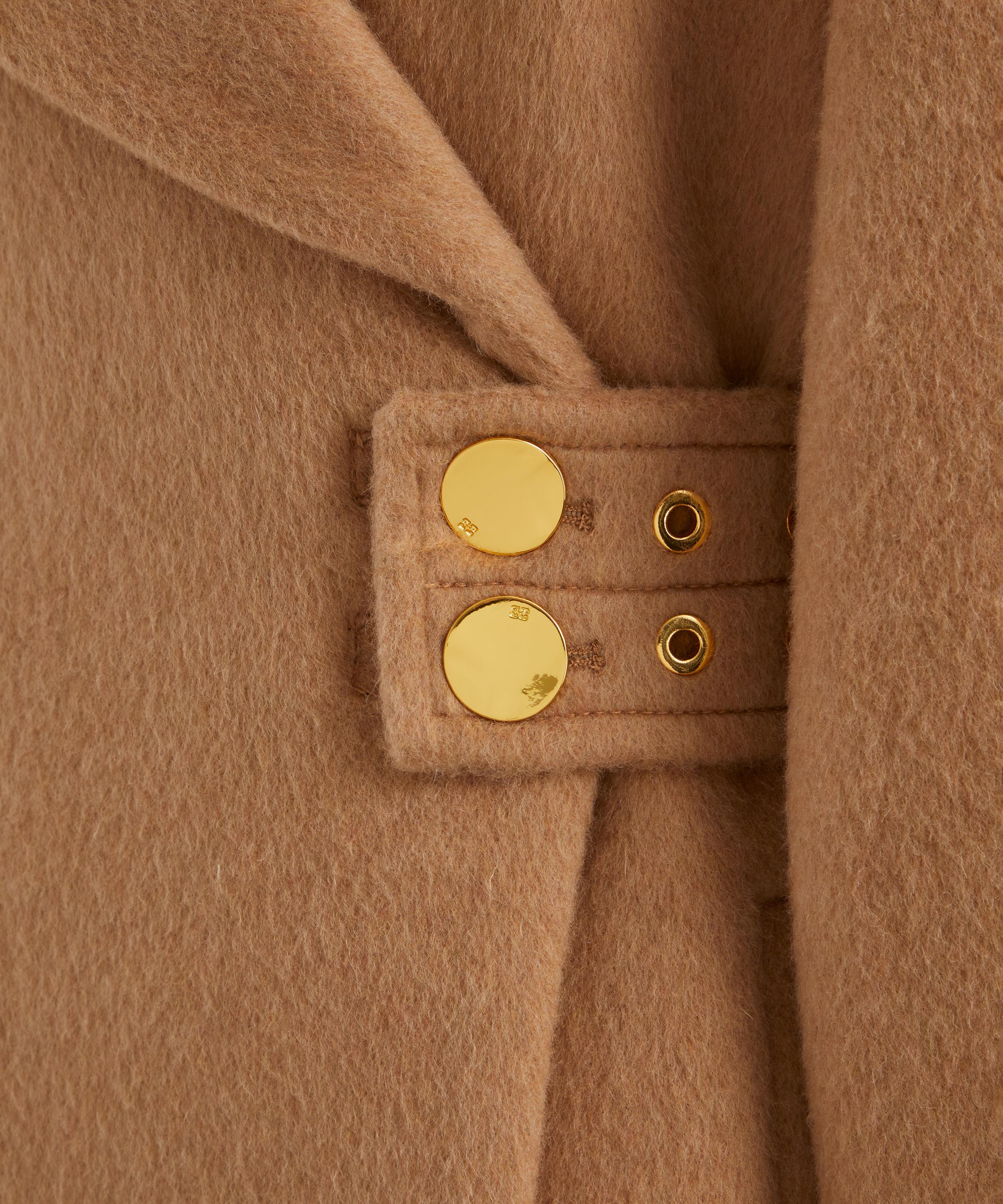 Ganni - Camel Wool-Blend Coat image number 4