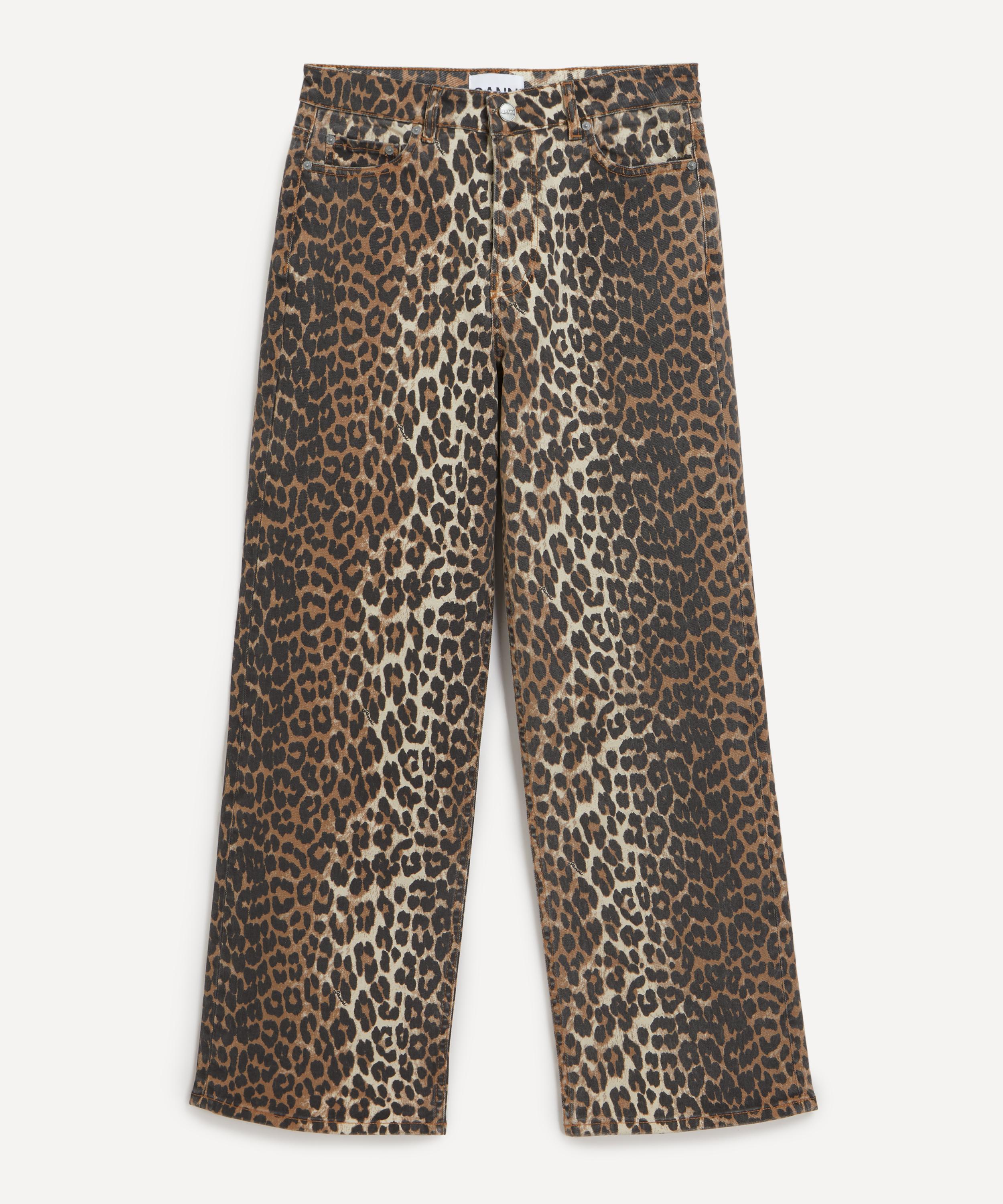 Ganni - Leopard Printed Izey Jeans image number 0