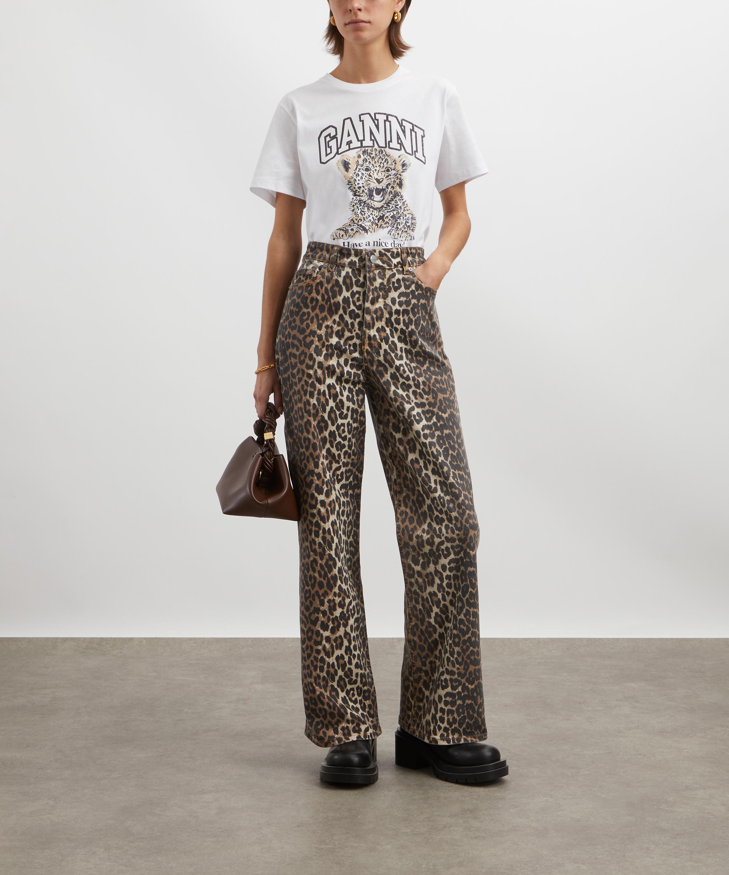 Ganni - Leopard Printed Izey Jeans image number 1