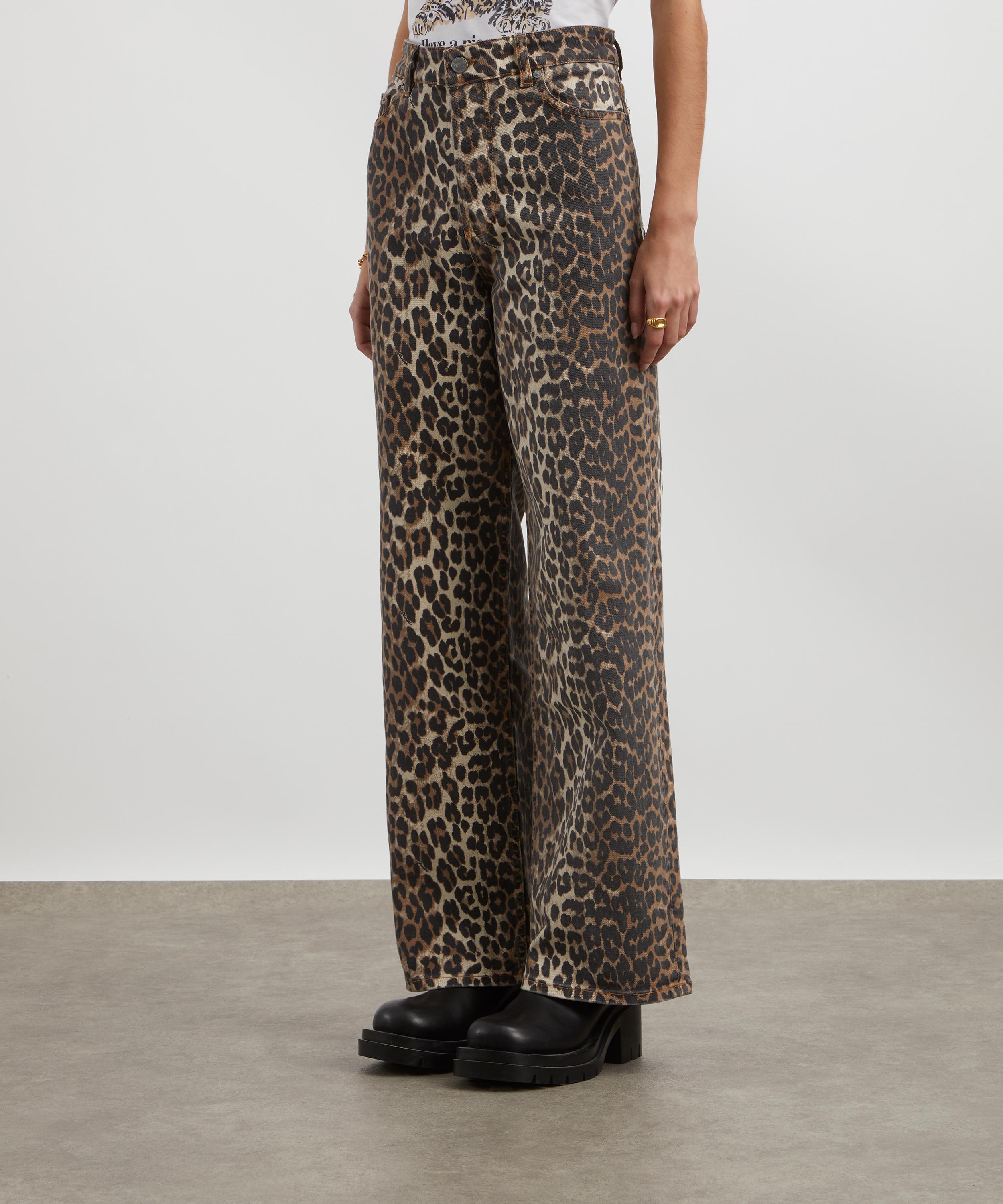 Ganni - Leopard Printed Izey Jeans image number 2