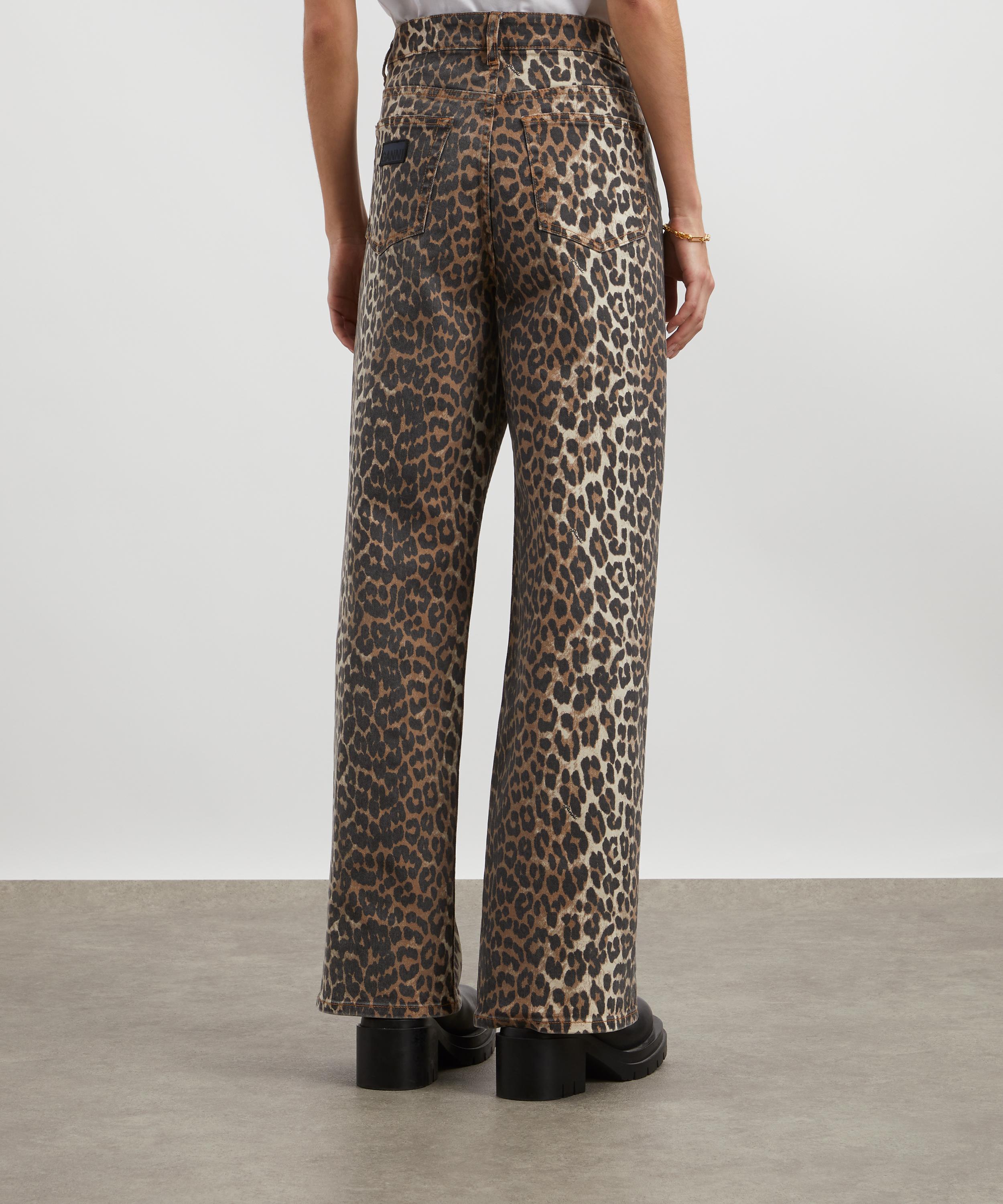 Ganni - Leopard Printed Izey Jeans image number 3