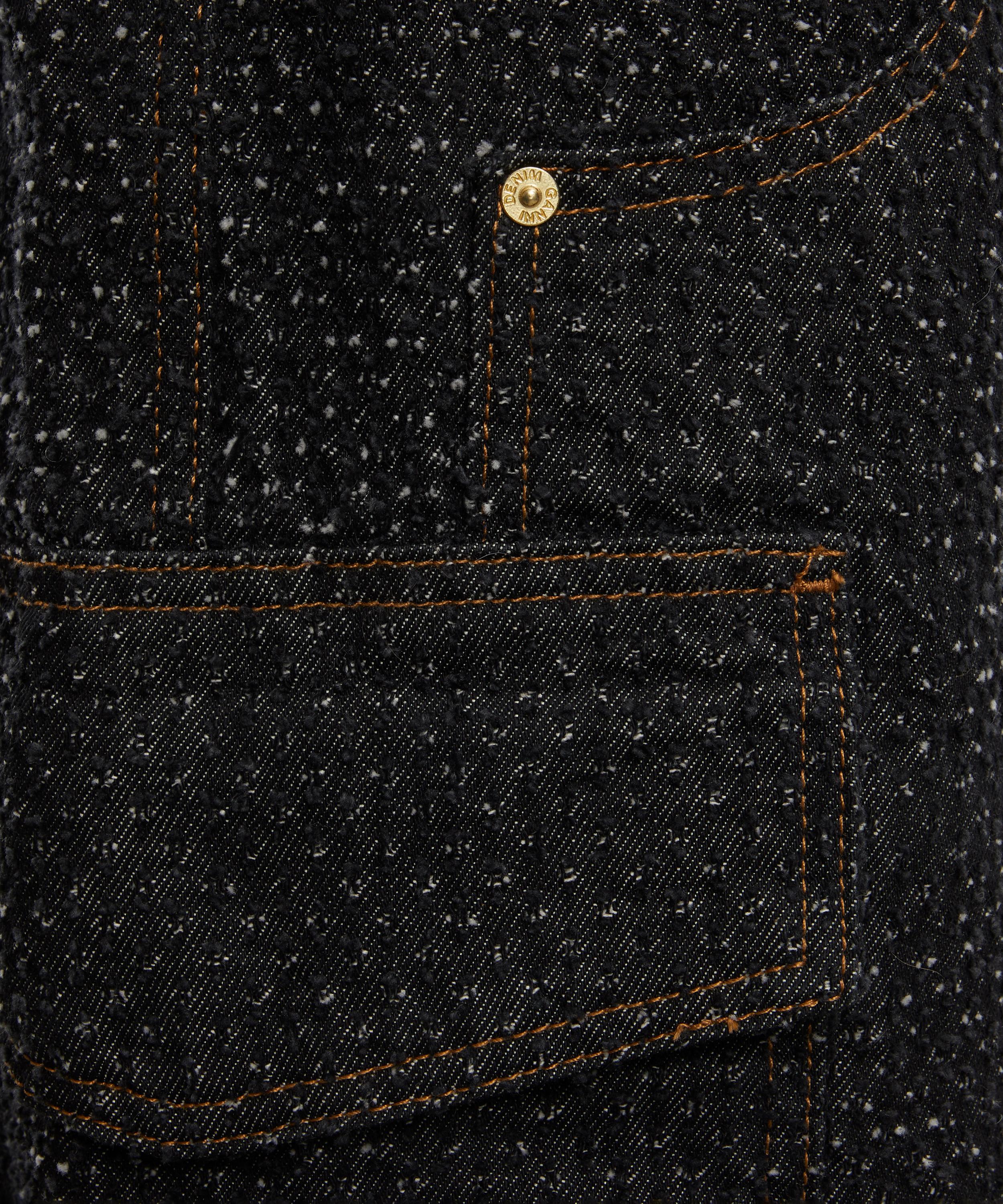 Ganni - Black Fluffy Denim Carpenter Jeans image number 4