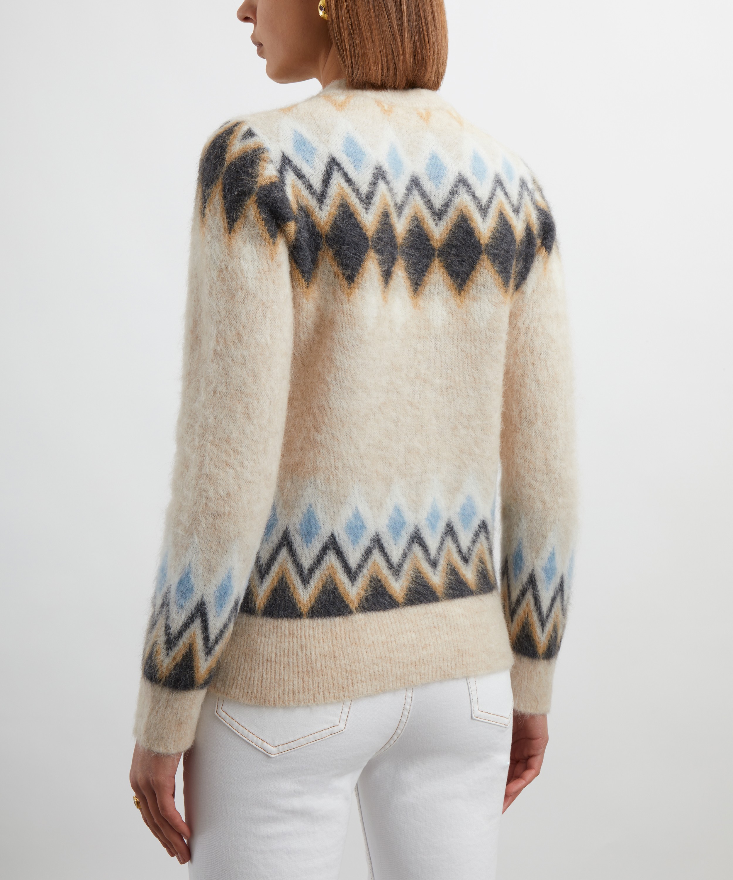 Ganni - Multicolour Fine Brushed Alpaca Jumper image number 3