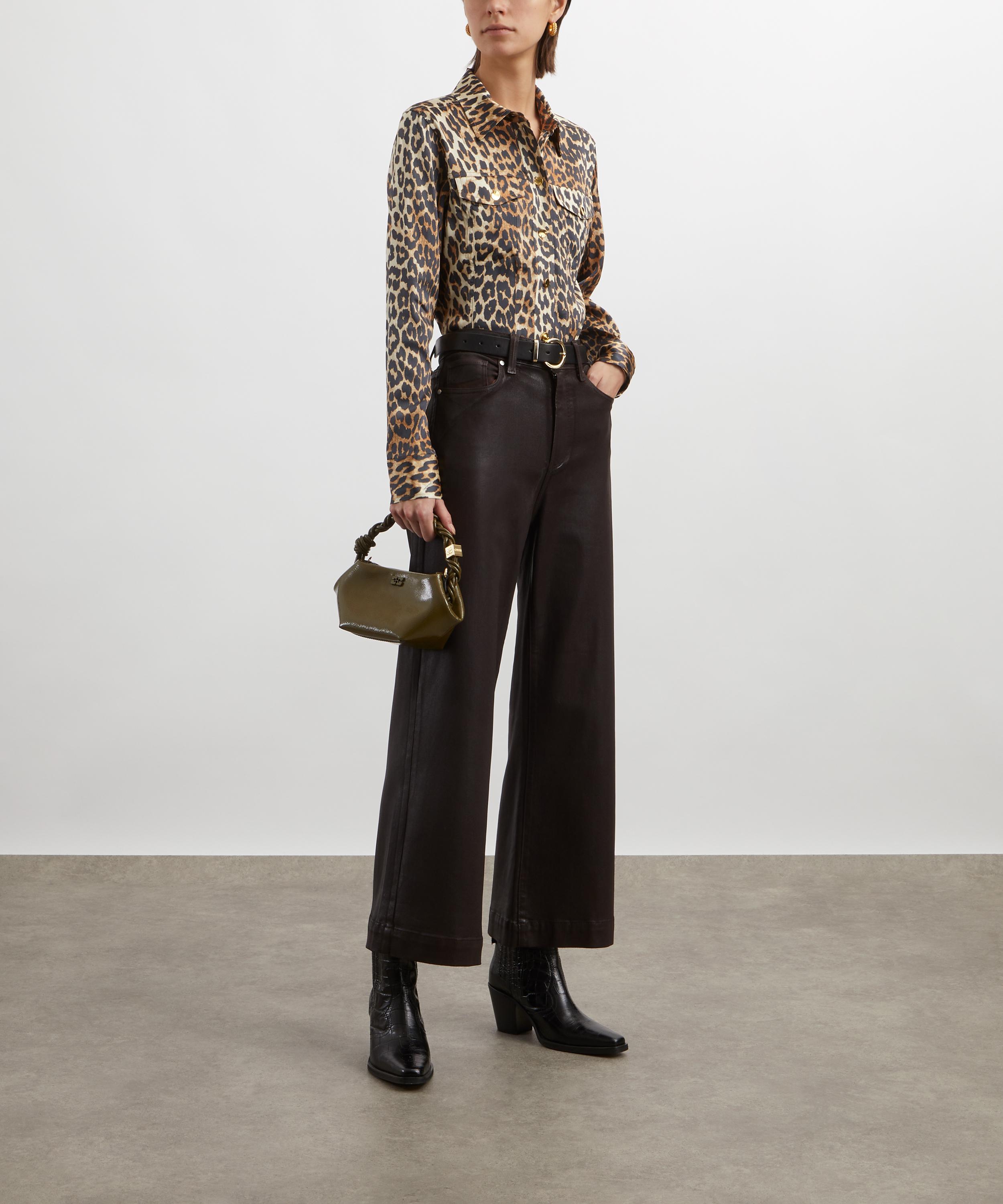 Ganni - Leopard Print Satin Shirt image number 1