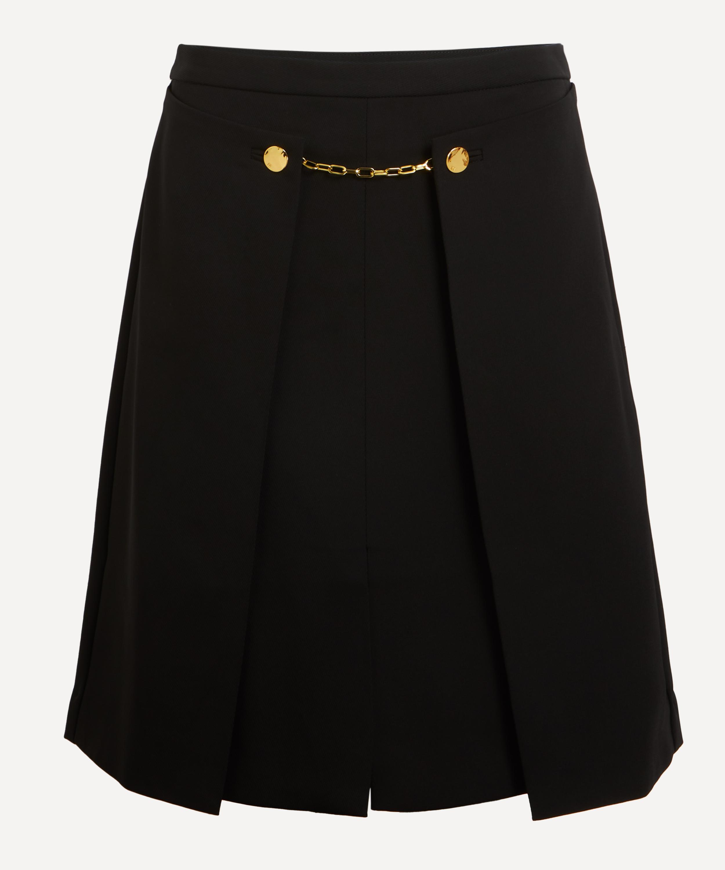 Ganni - Black Light Twill Suiting Skirt image number 0