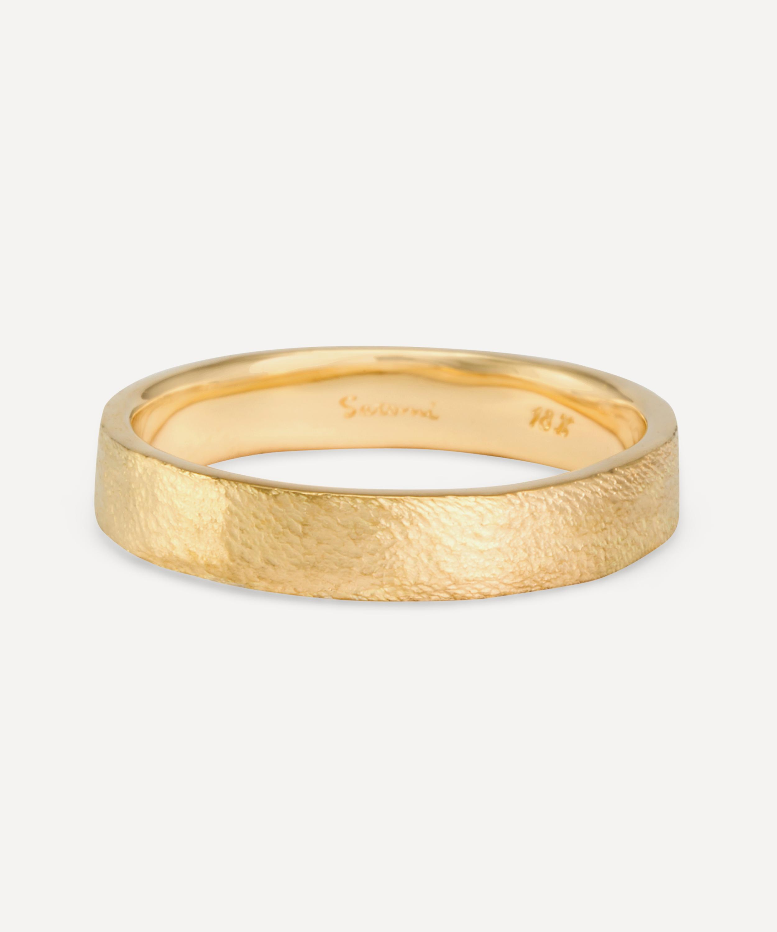 Satomi Kawakita - 18ct Gold Square Gilded Band Ring image number 0